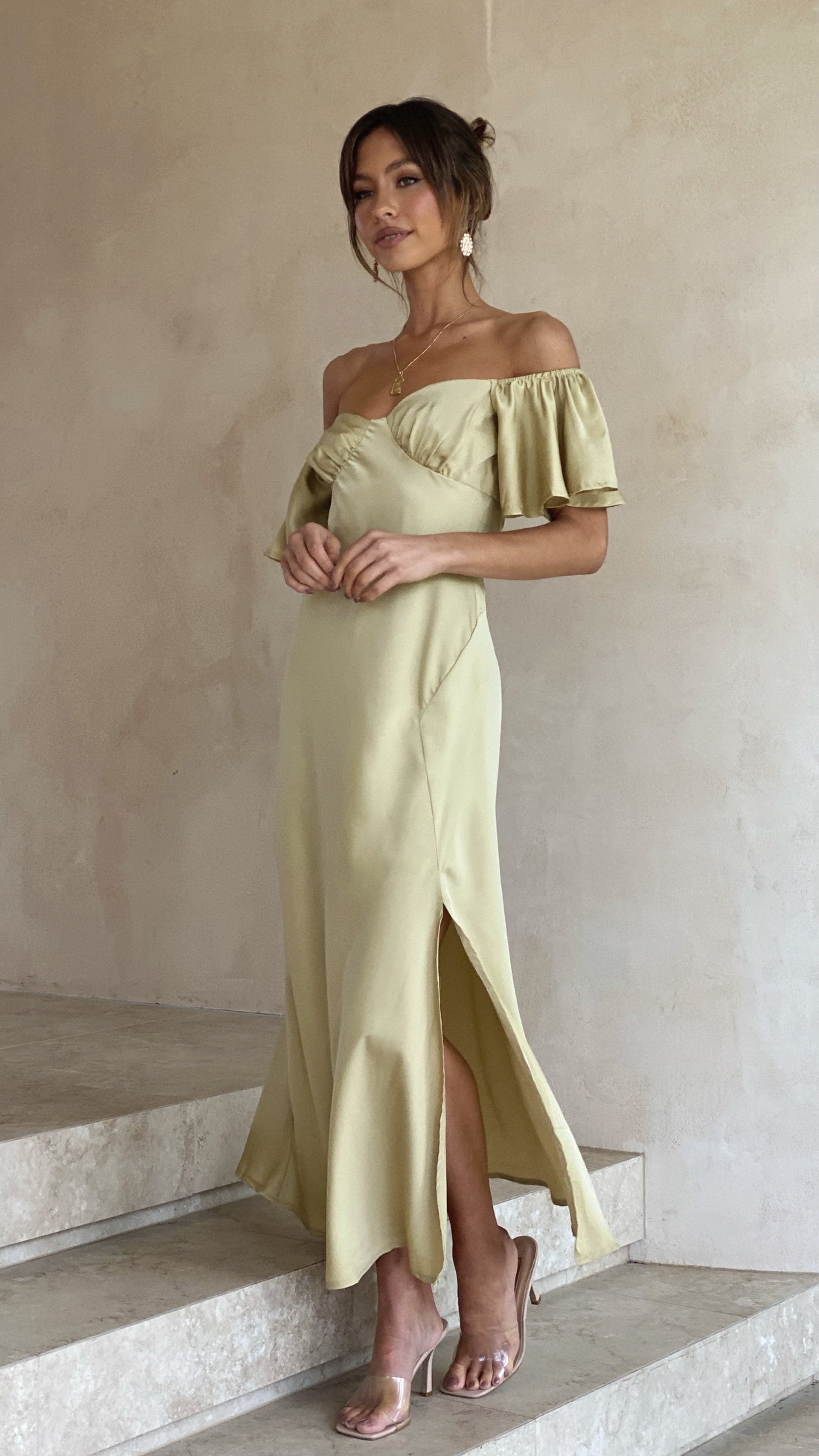 Louisa Midi Dress - Olive-Sunshines Bliss