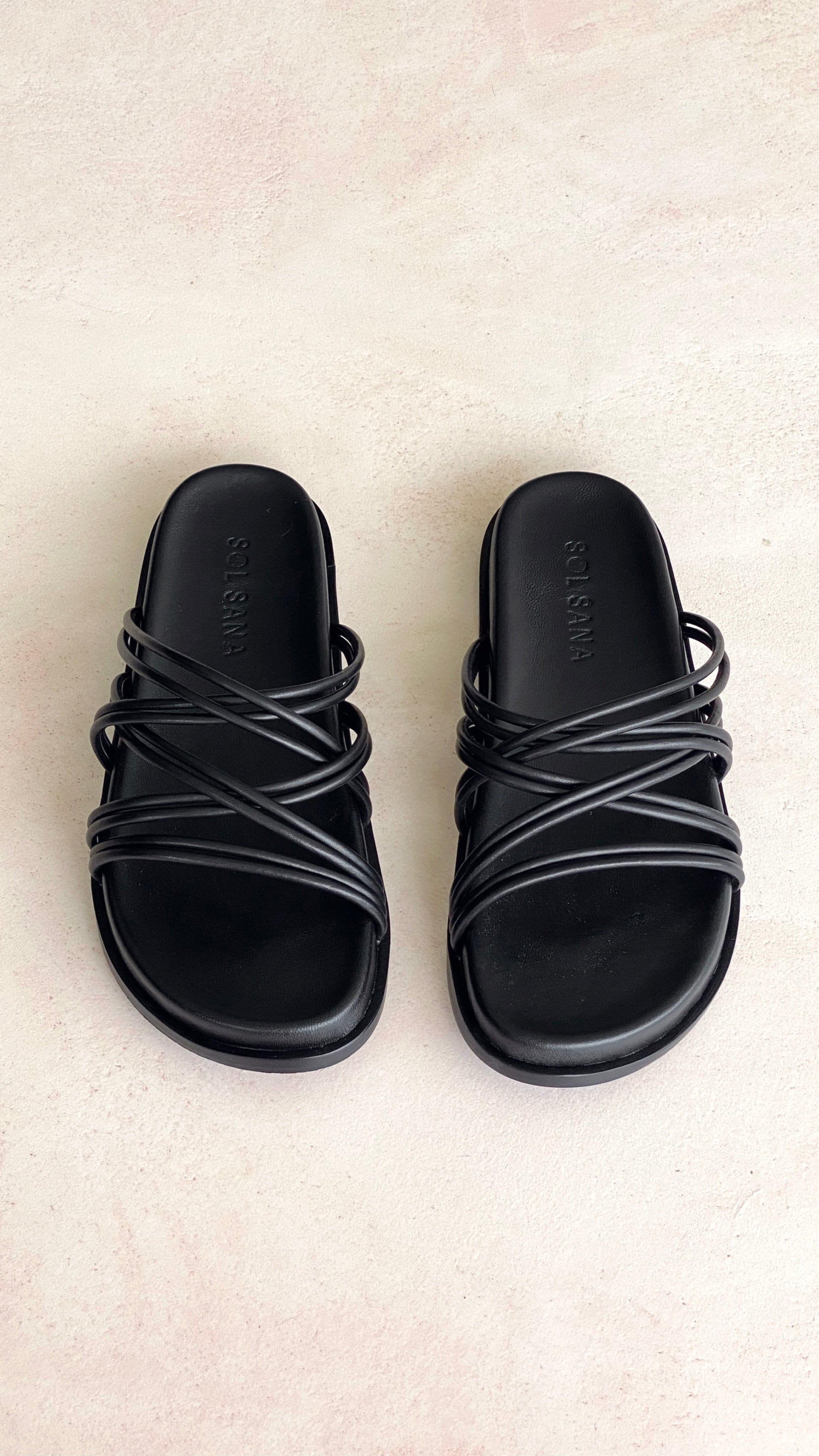 Sol Sana St Tropez Footbed - Black-Sunshines Bliss
