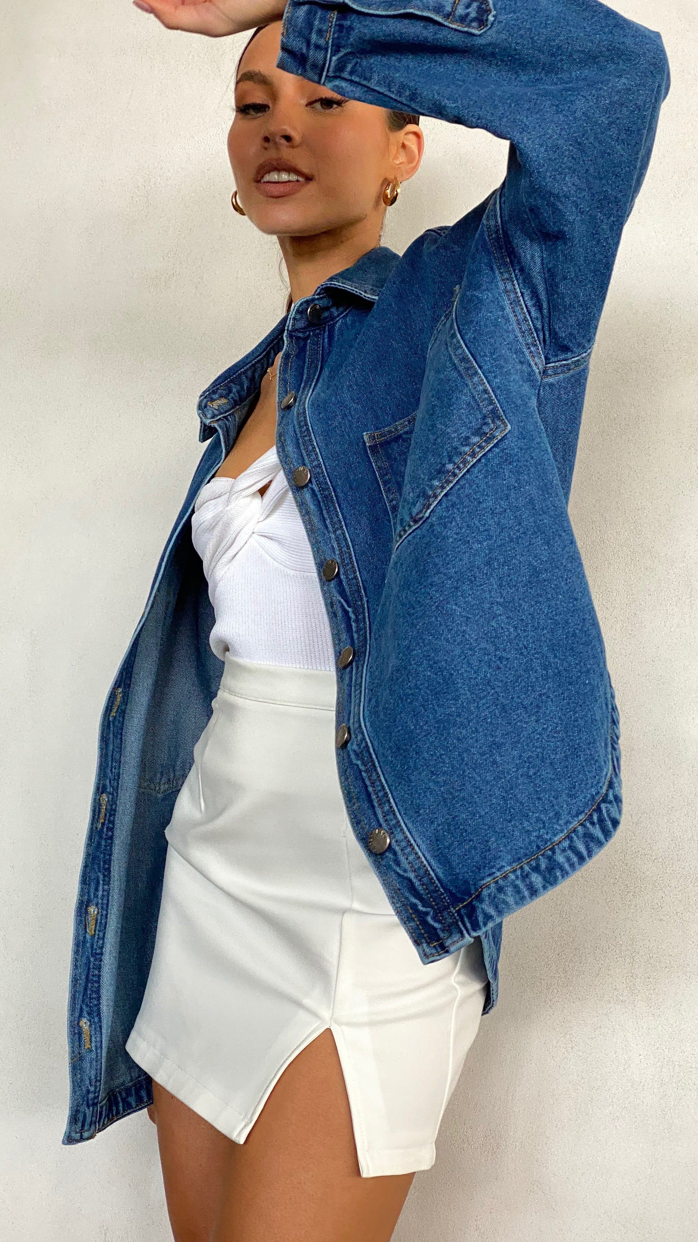 Ensley Denim Jacket - Dark Denim-Sunshines Bliss
