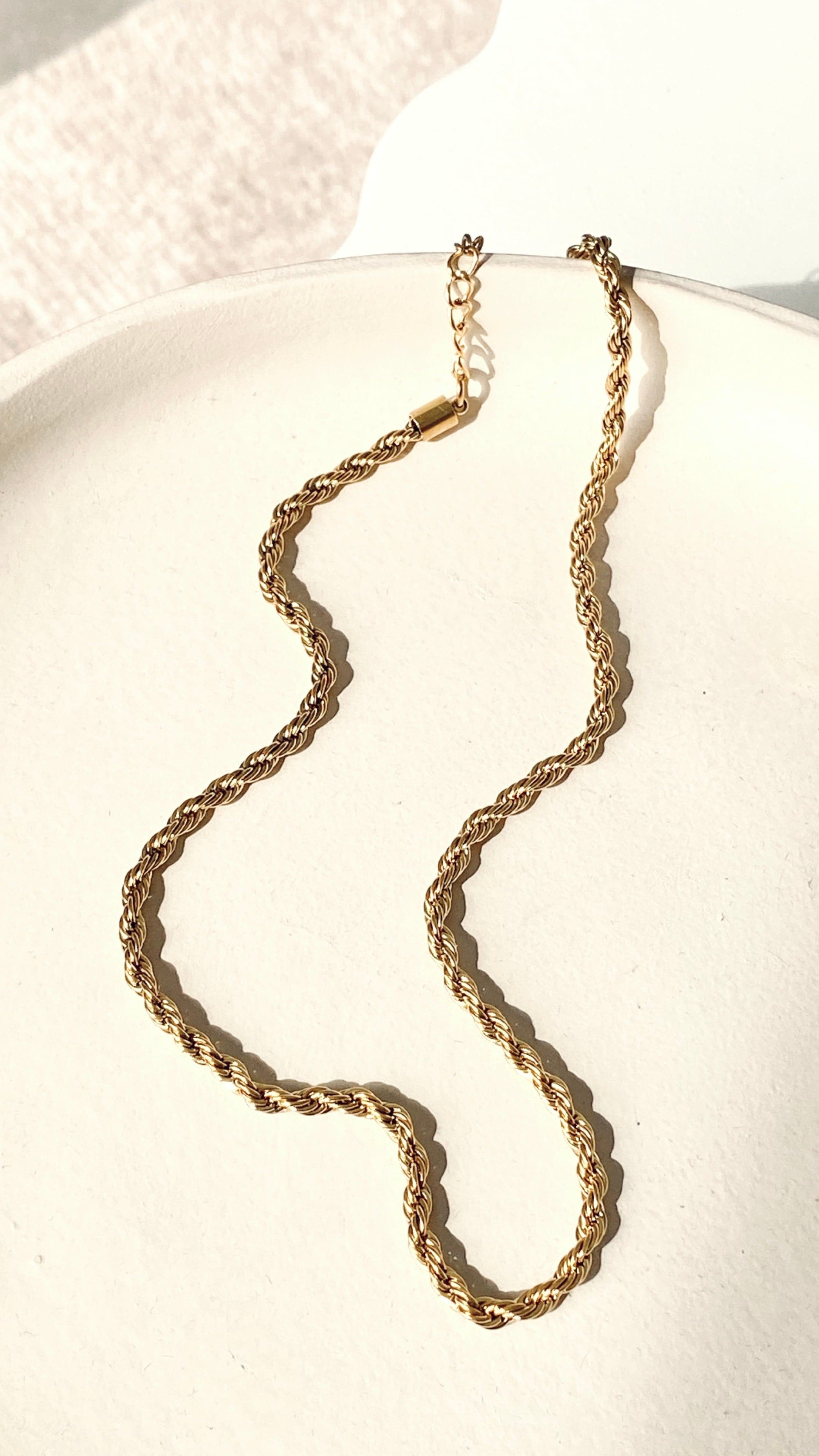Twist Chain Necklace - Gold-Sunshines Bliss