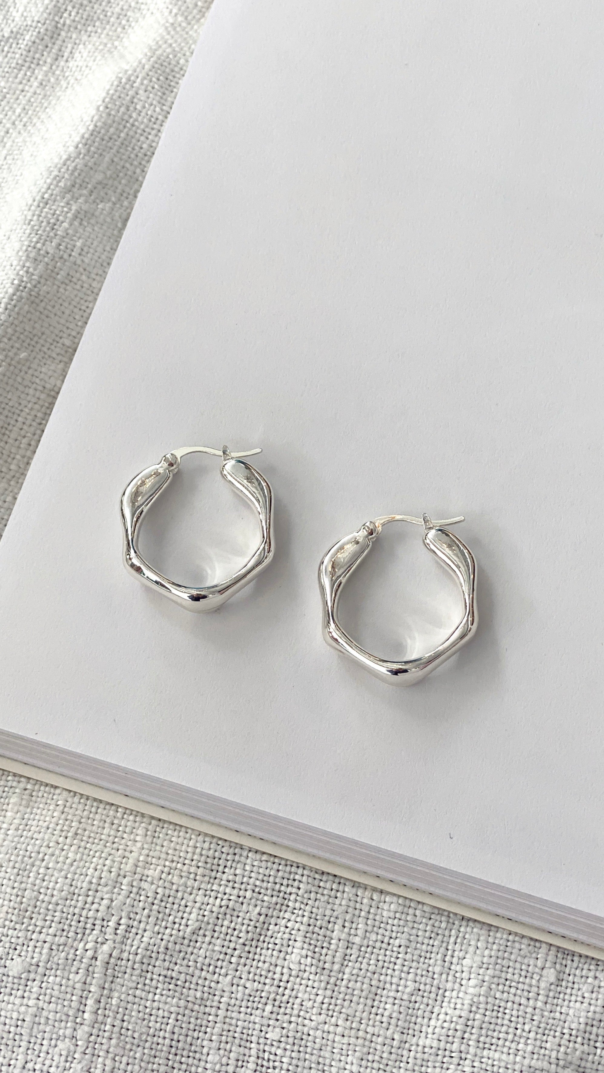 Karma Hoops - Silver-Sunshines Bliss