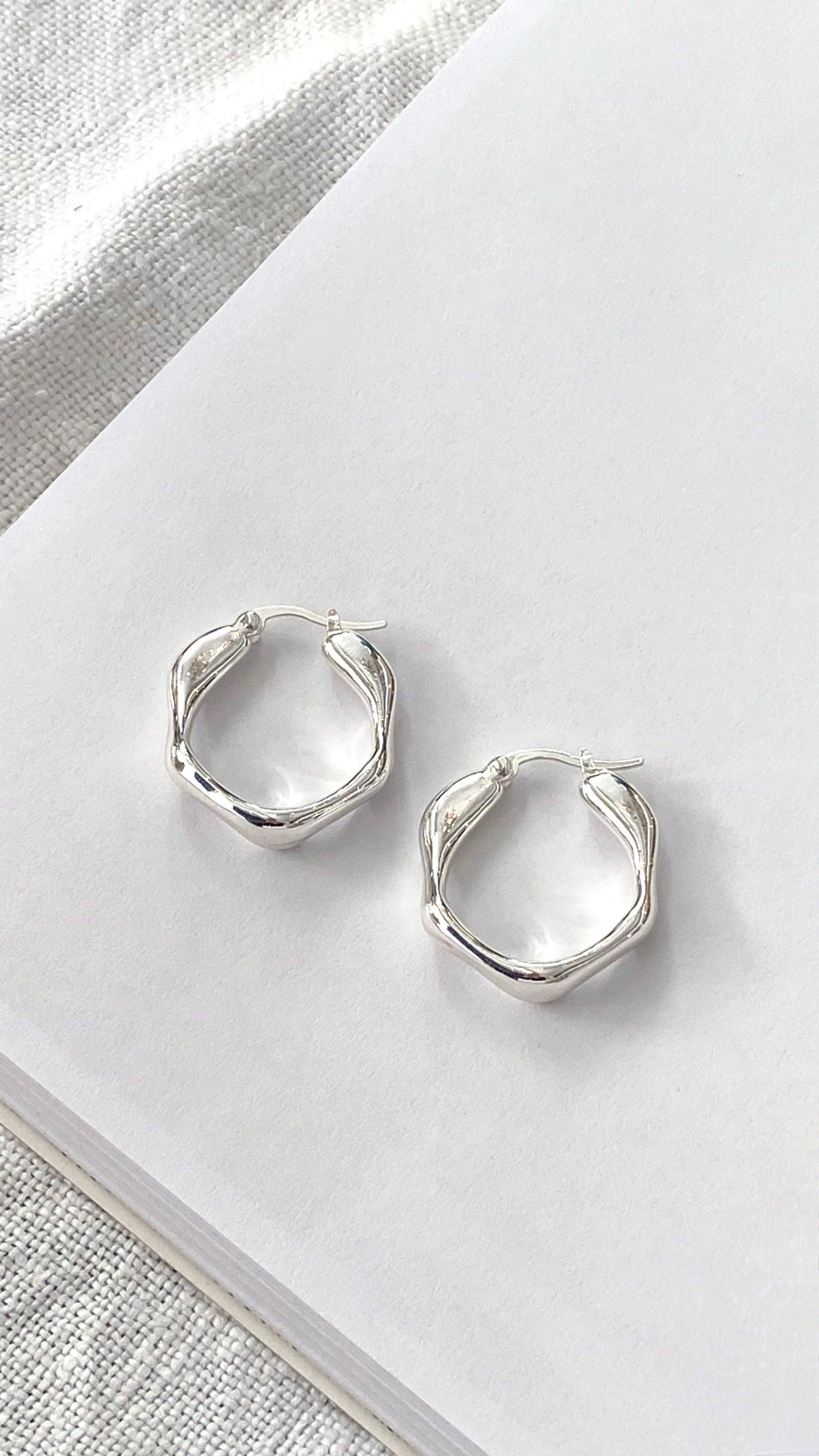 Karma Hoops - Silver-Sunshines Bliss