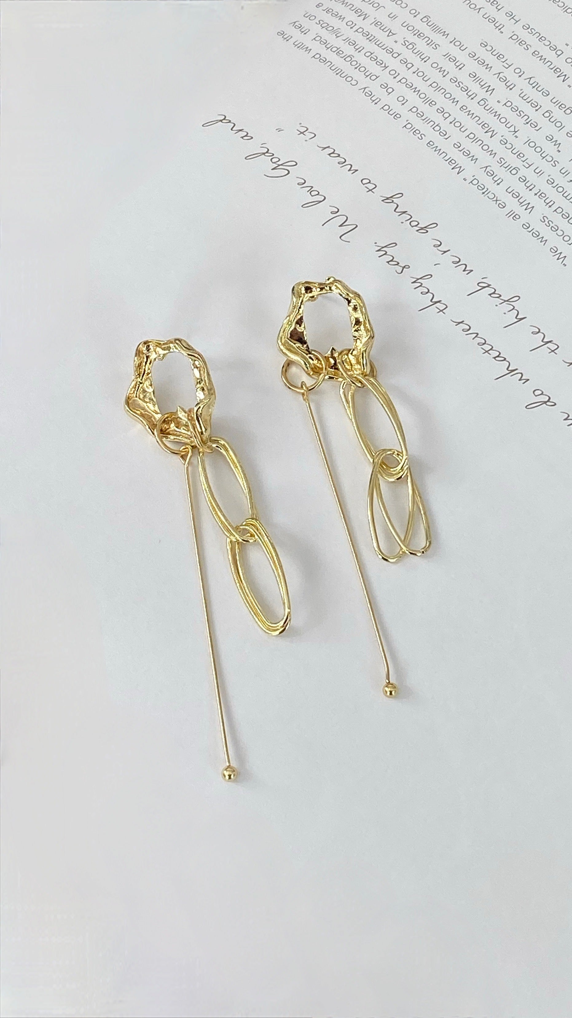 Trinity Earrings - Gold-Sunshines Bliss