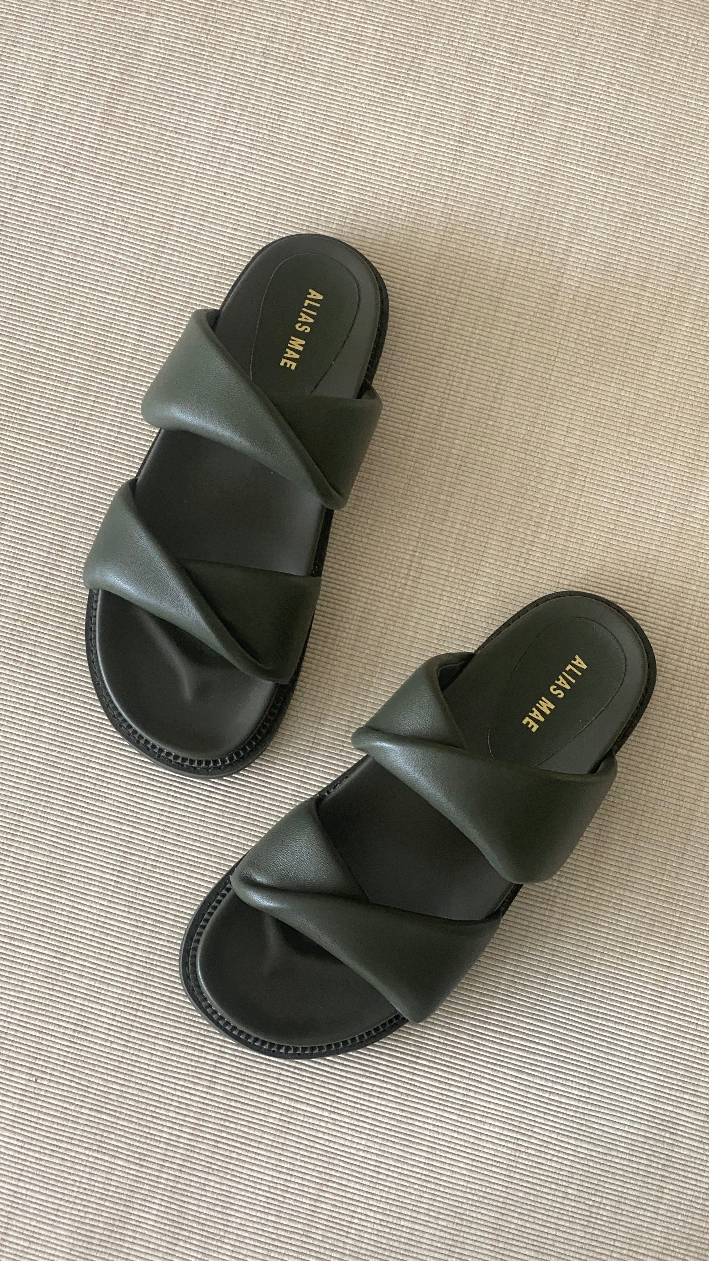Alias Mae Paris Slide - Moss Leather-Sunshines Bliss