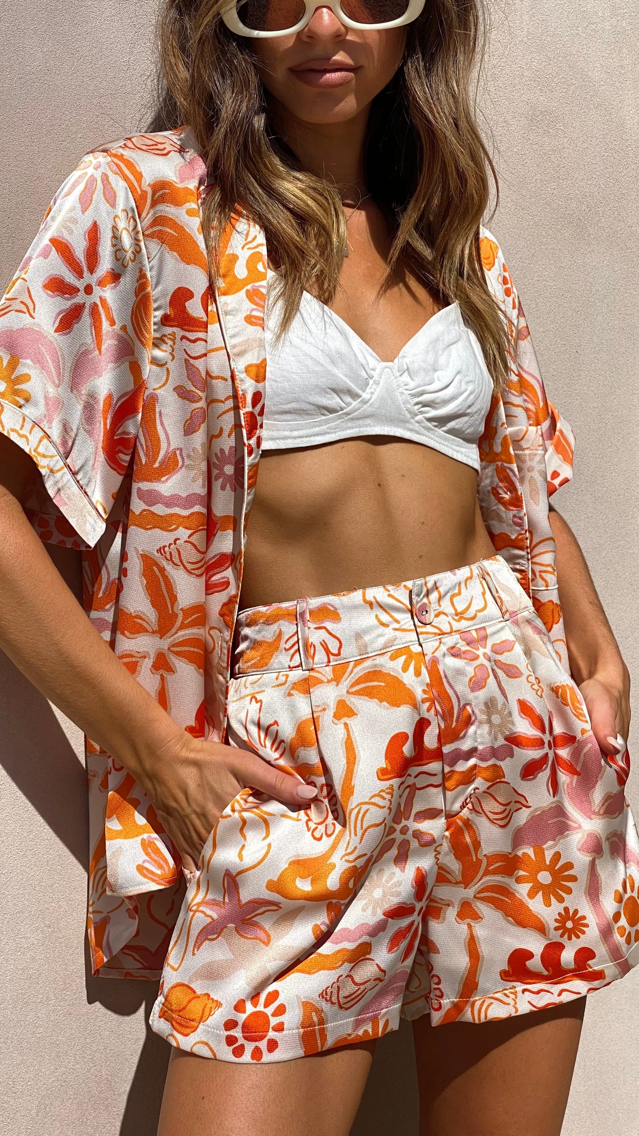 Odette Shorts - Seaview Print-Sunshines Bliss