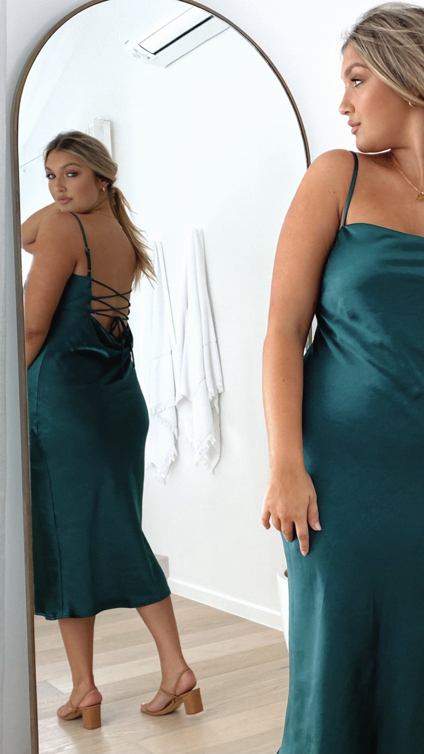 Keira Midi Dress - Emerald-Sunshines Bliss
