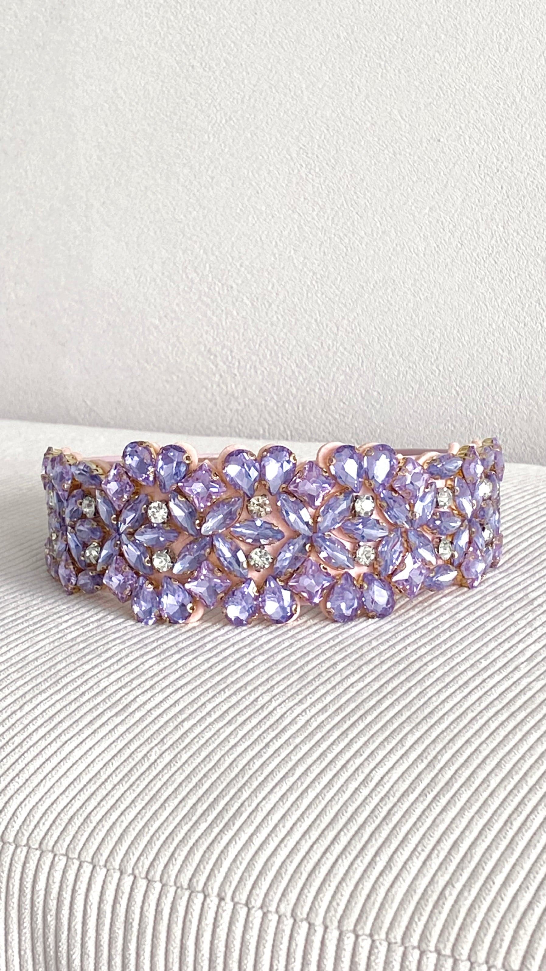 Blake Jewelled Headband - Pink/Lilac-Sunshines Bliss
