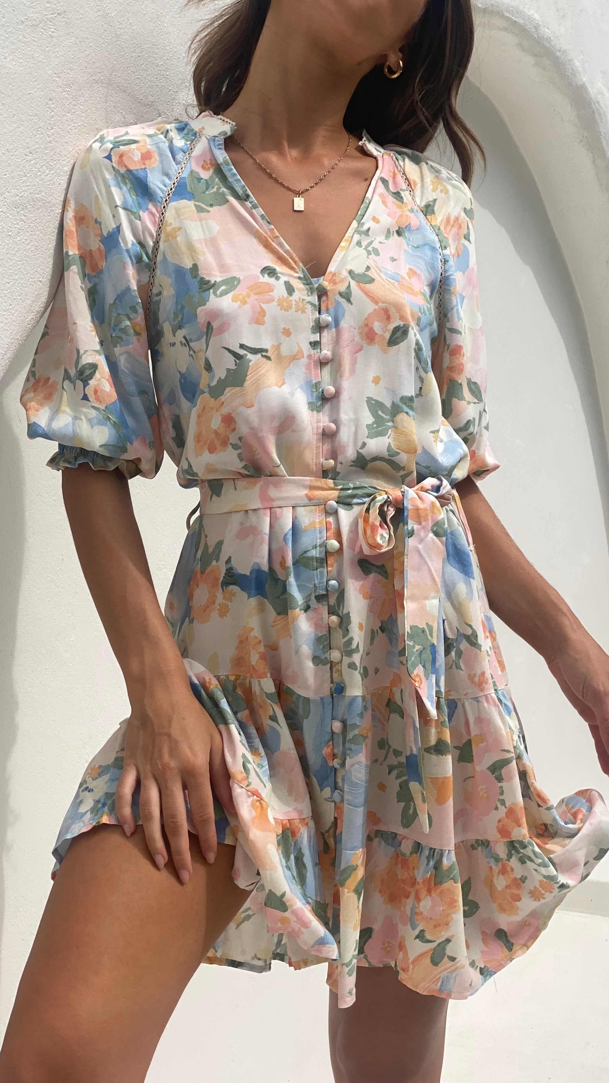 Mira Mini Dress - Multi-Sunshines Bliss