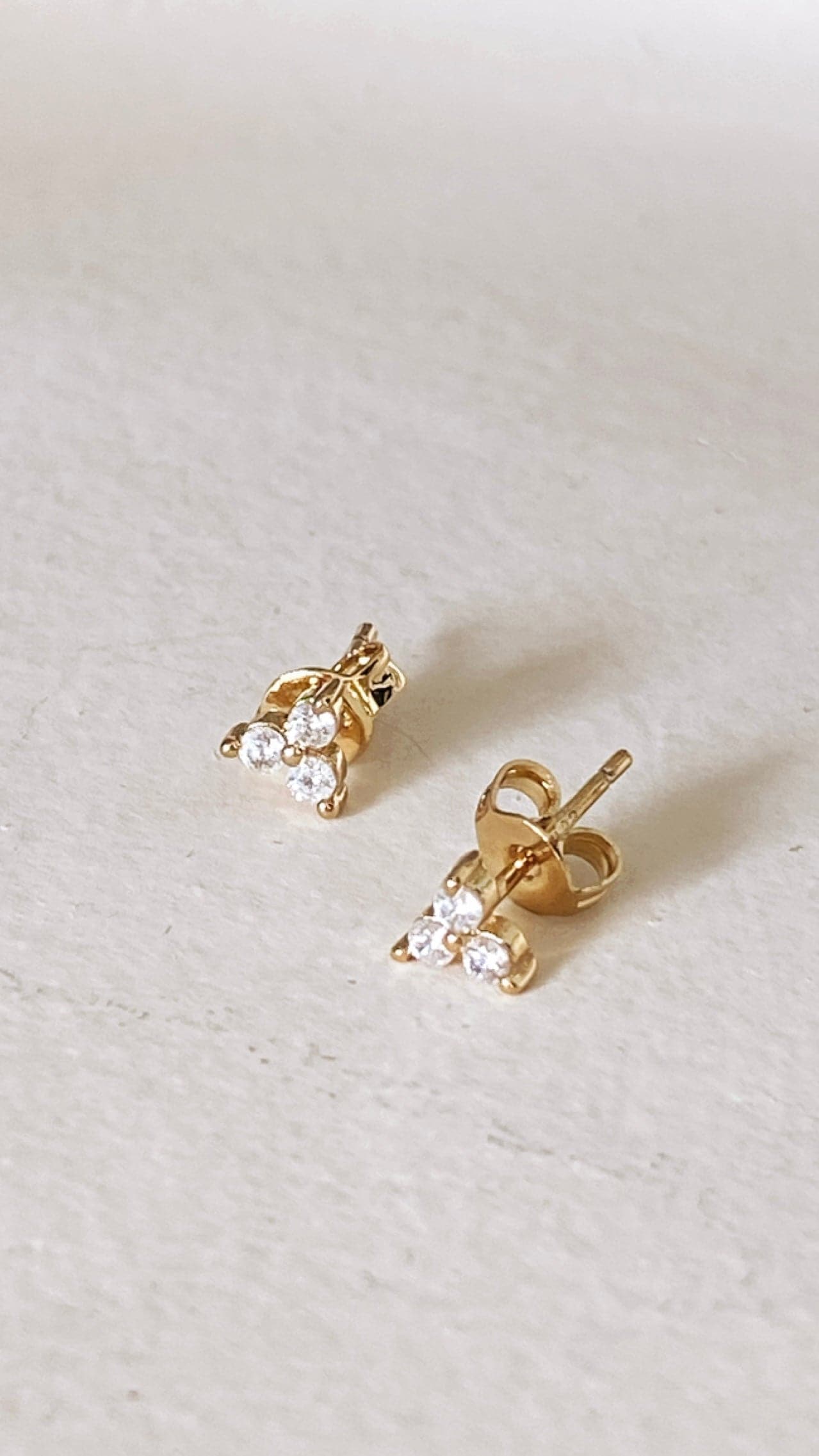 Janie Studs - Crystal/Gold-Sunshines Bliss