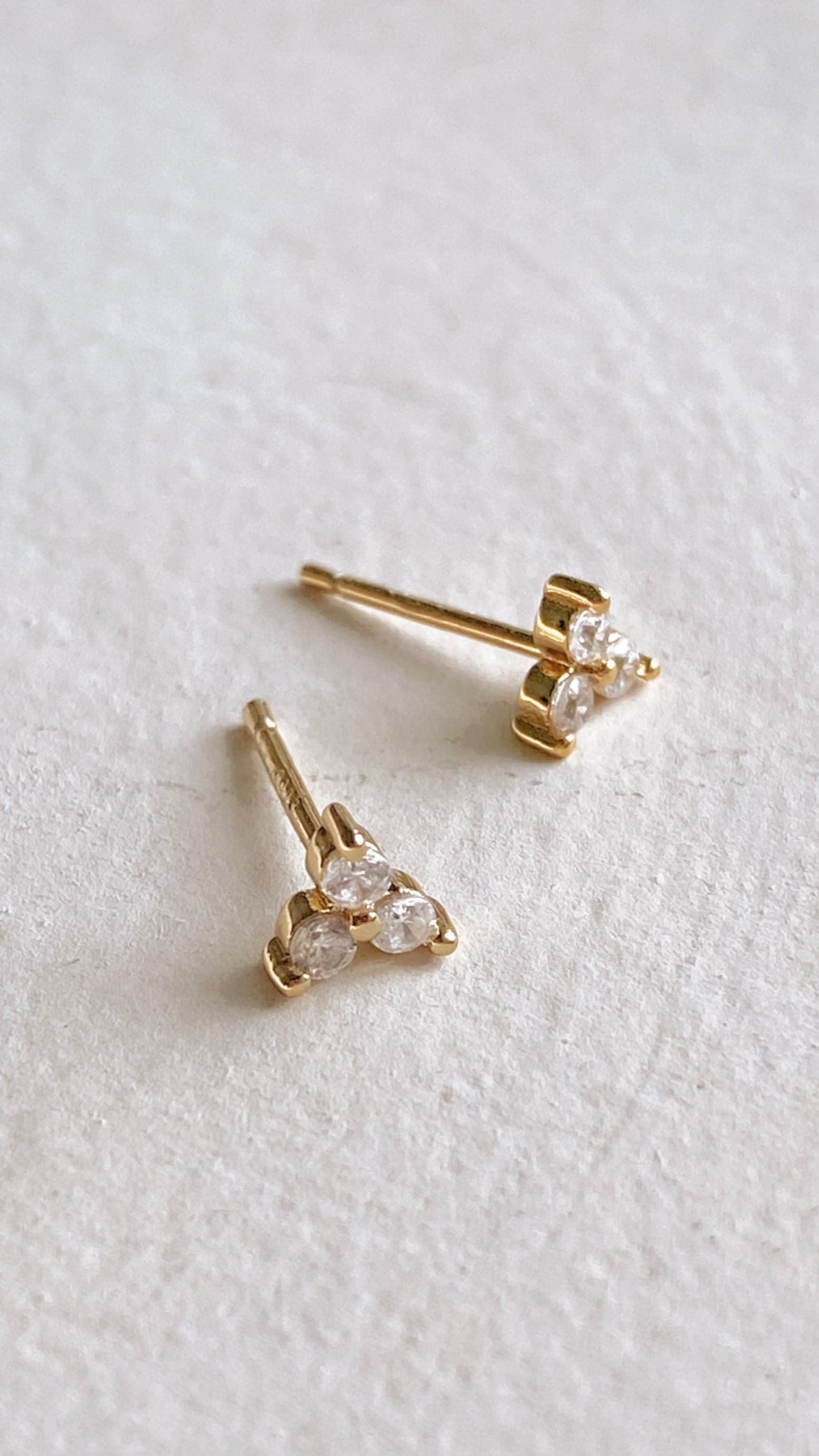 Janie Studs - Crystal/Gold-Sunshines Bliss