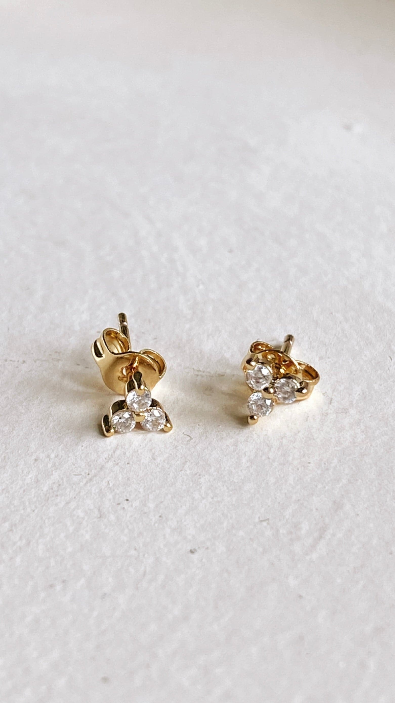 Janie Studs - Crystal/Gold-Sunshines Bliss
