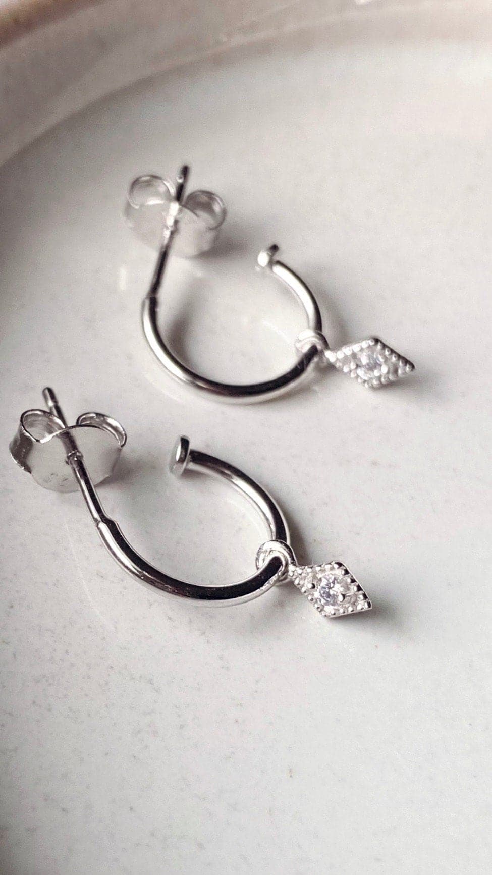 Crystal Mini Sleepers - Sterling Silver-Sunshines Bliss