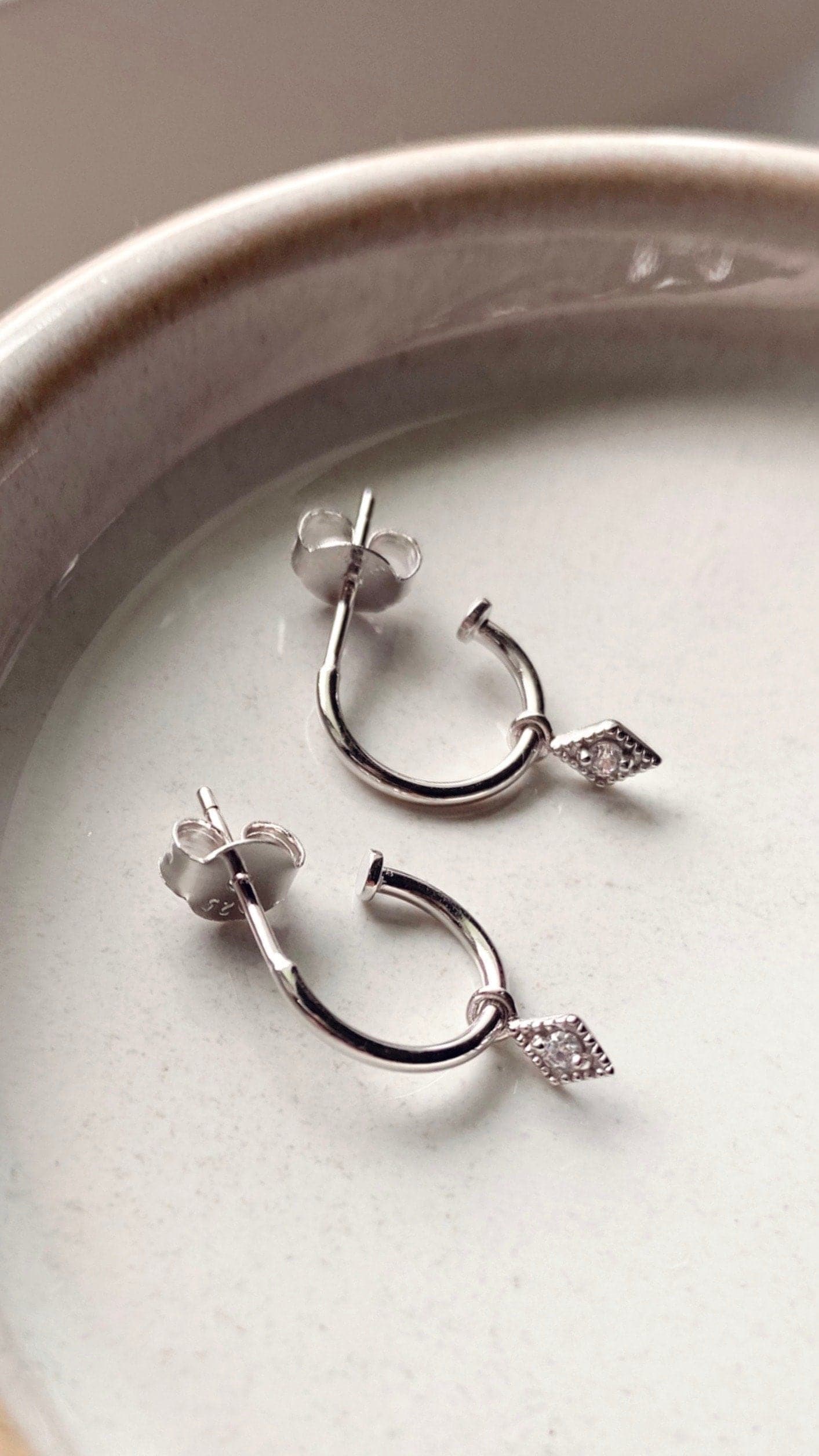 Crystal Mini Sleepers - Sterling Silver-Sunshines Bliss