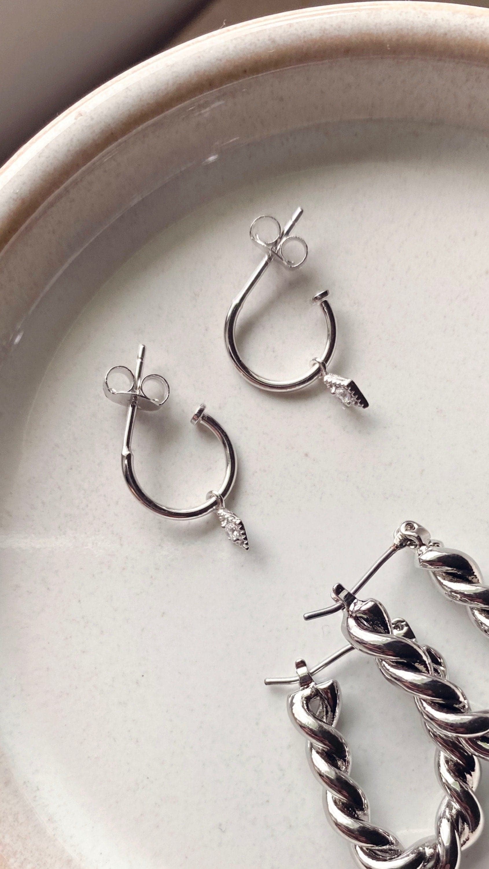 Crystal Mini Sleepers - Sterling Silver-Sunshines Bliss