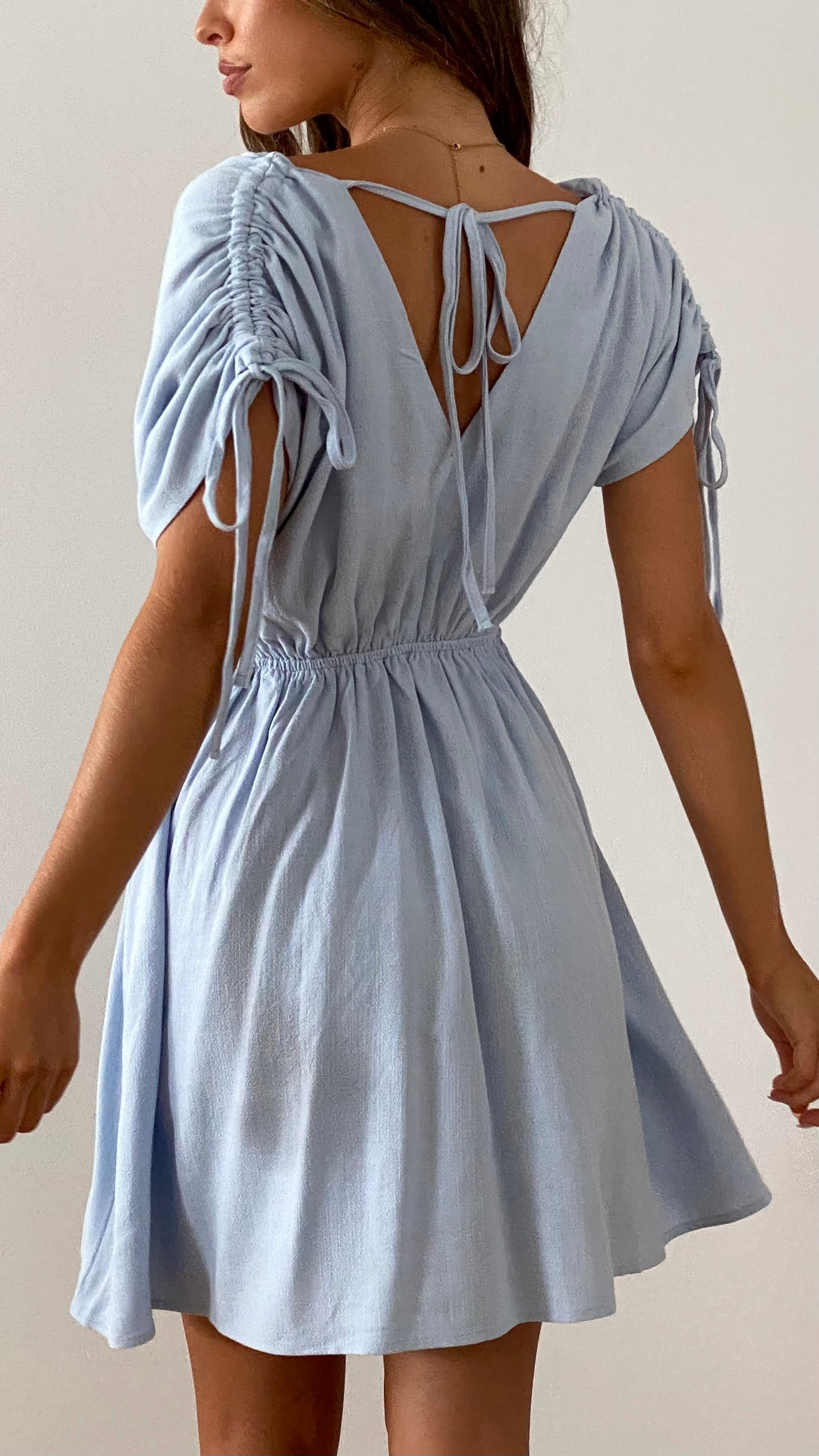Fortune Mini Dress - Sky Blue-Sunshines Bliss