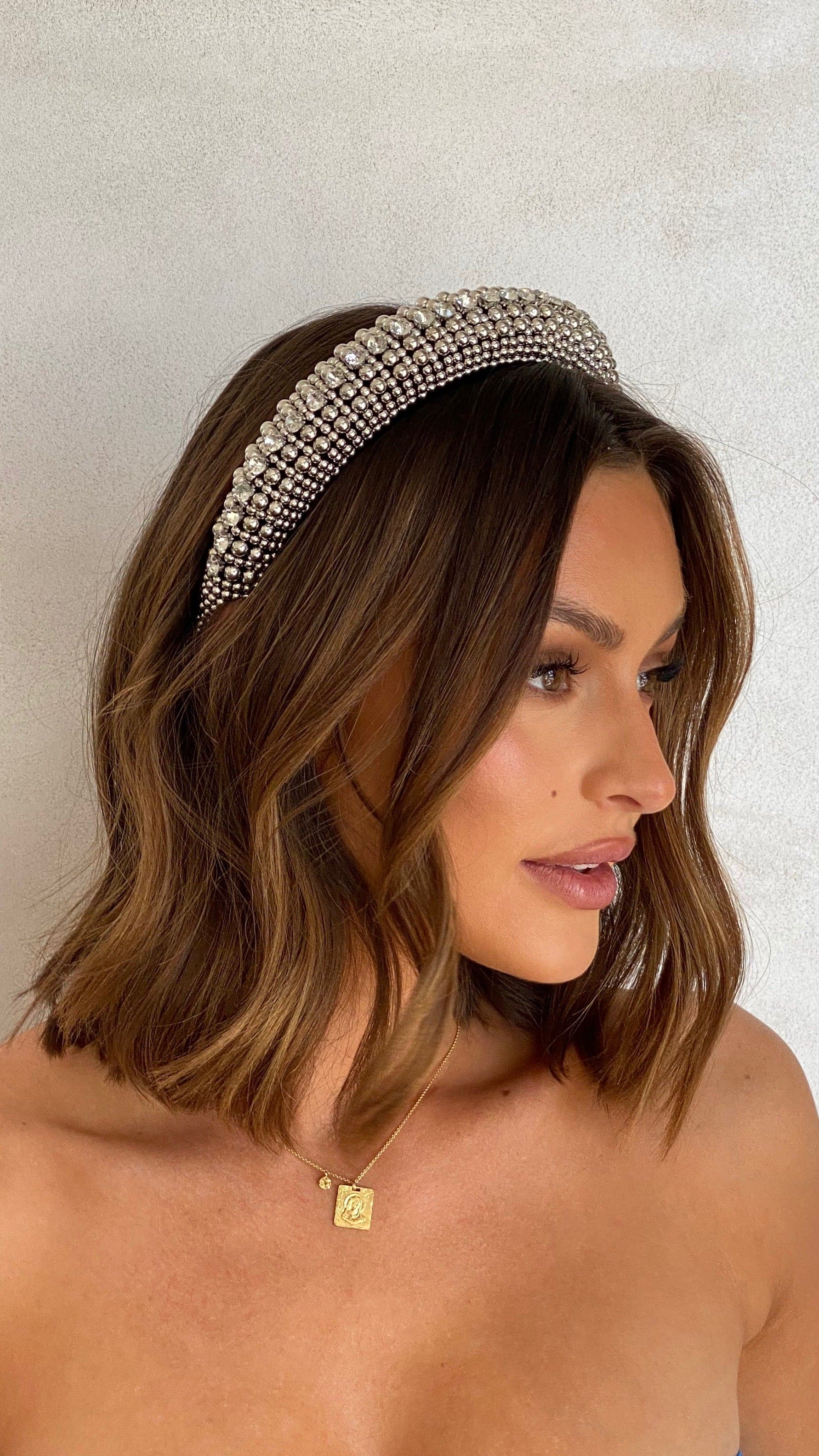 Eilish Crystal Headpiece - Silver-Sunshines Bliss