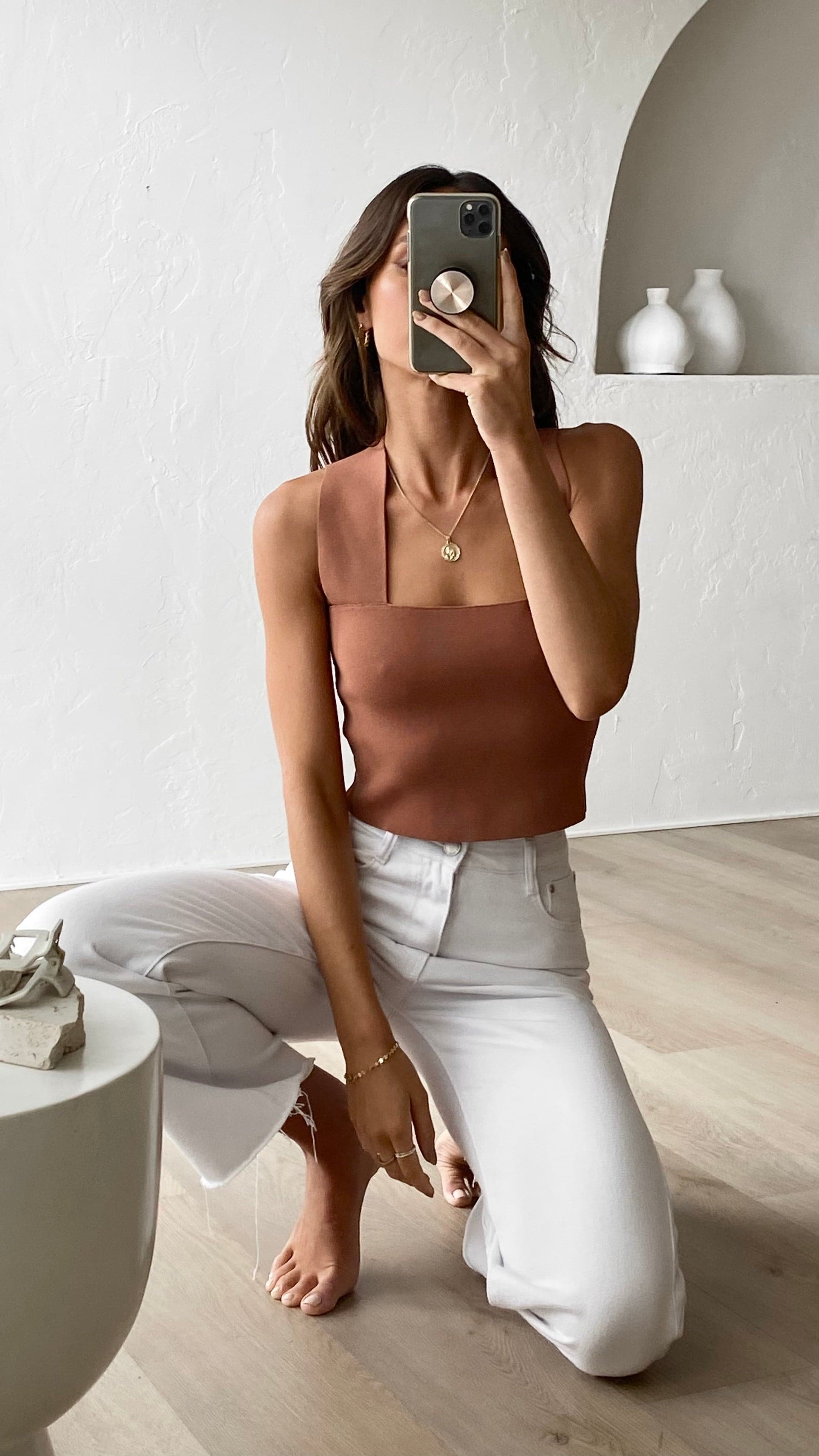 Tiller Crop Top - Rust-Sunshines Bliss