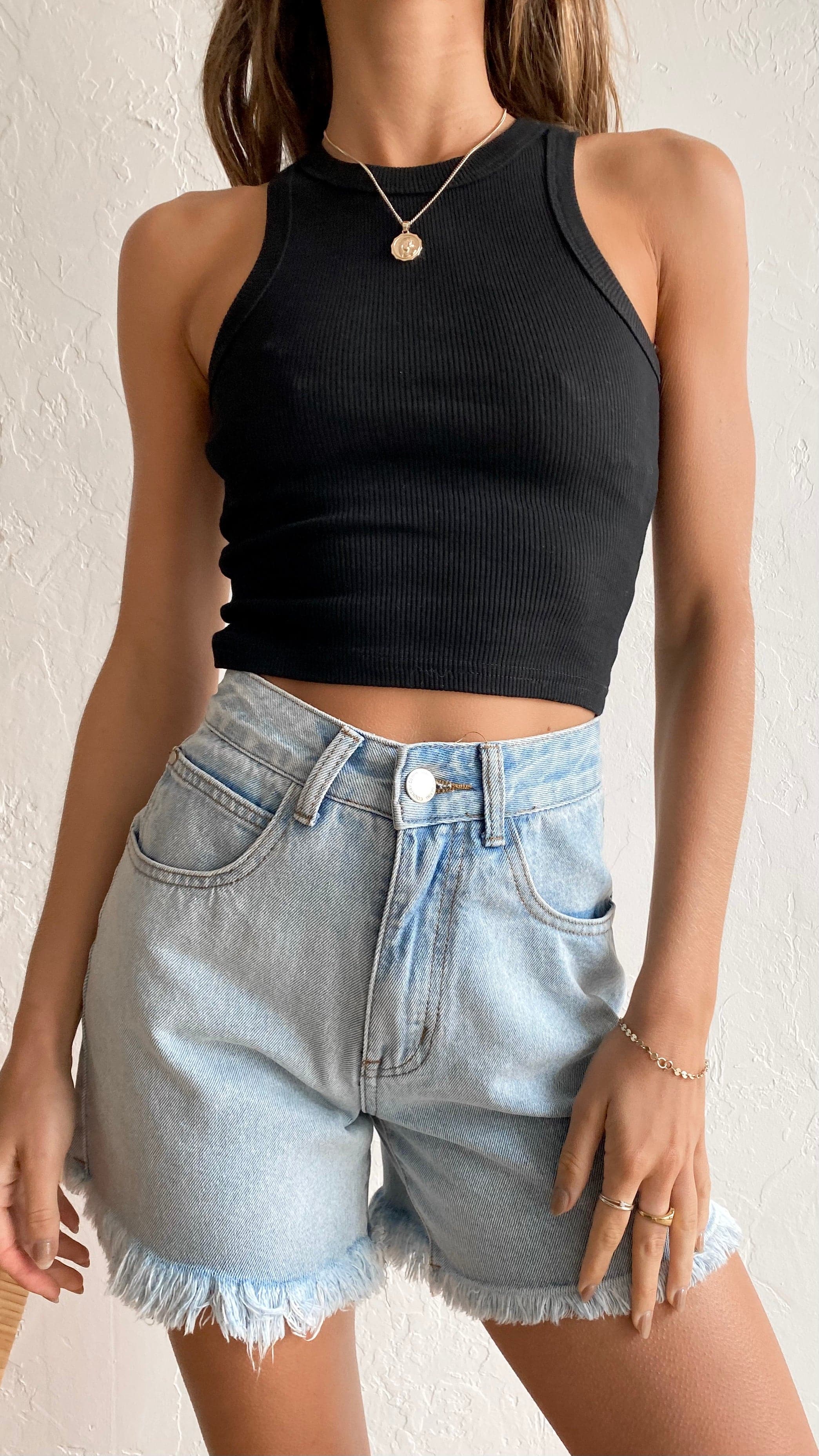 Harlow Shorts - Denim-Sunshines Bliss