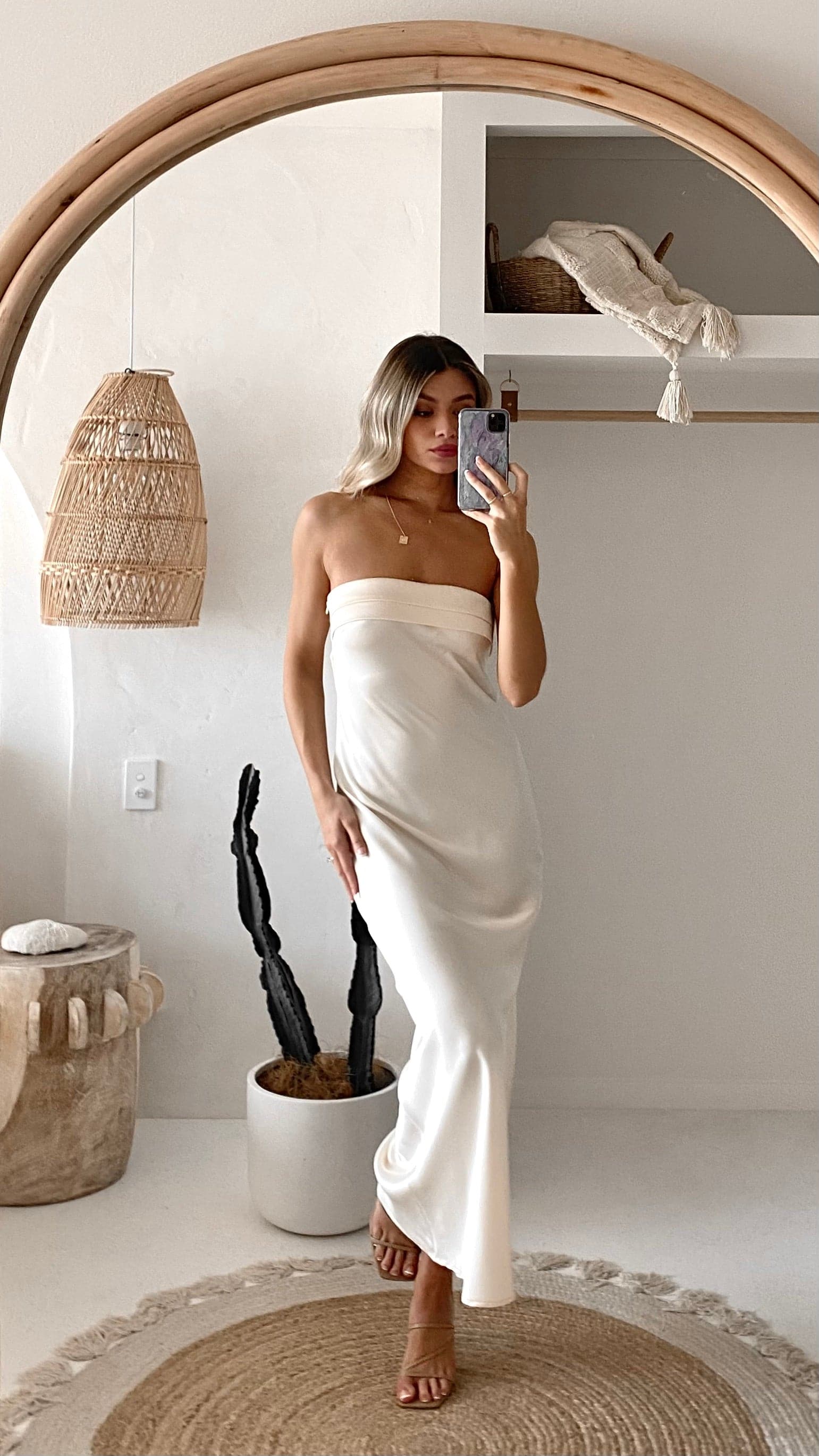 Miya Maxi Dress - Light Gold-Sunshines Bliss