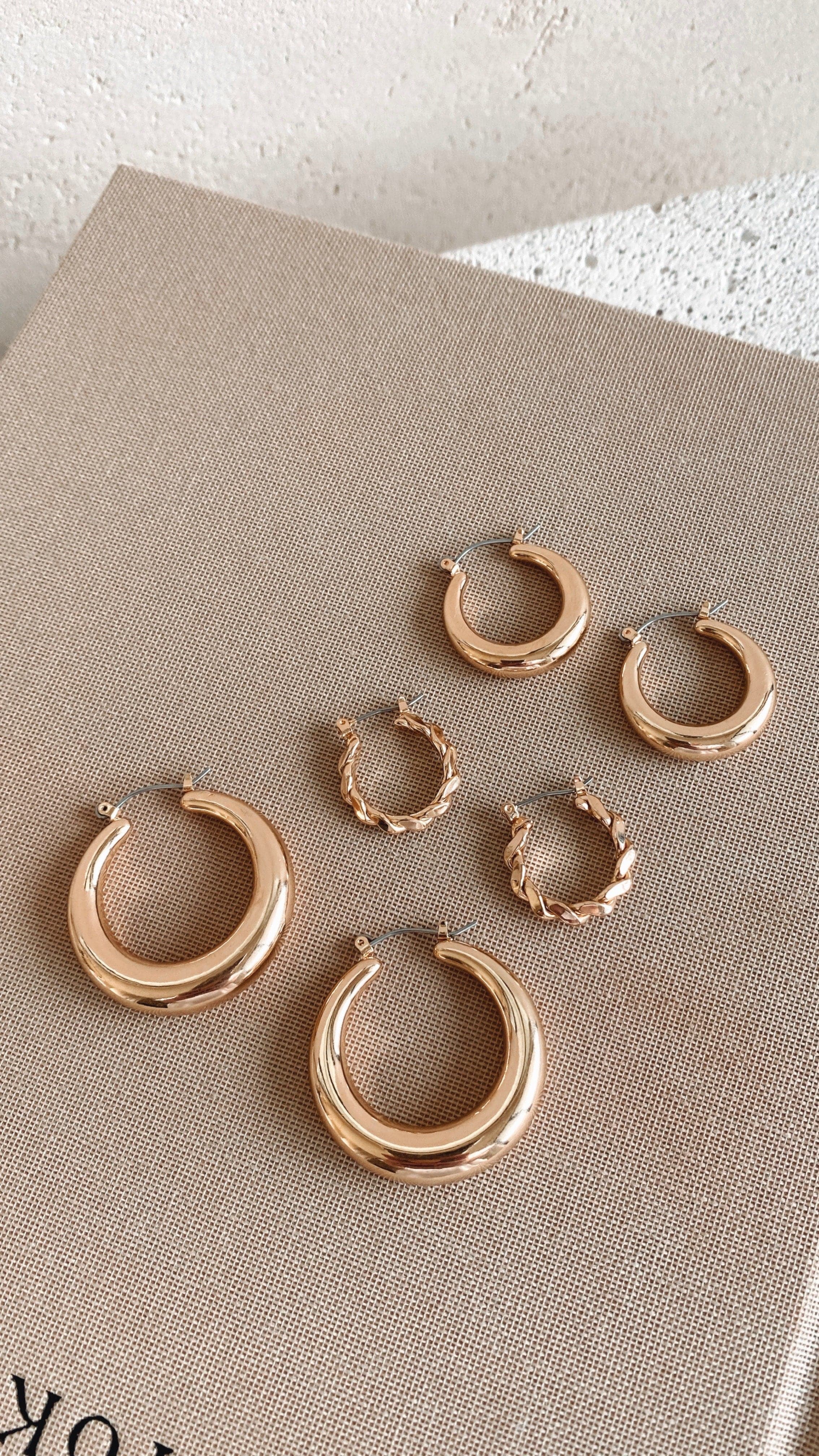 Classic Hoop Set - Gold-Sunshines Bliss