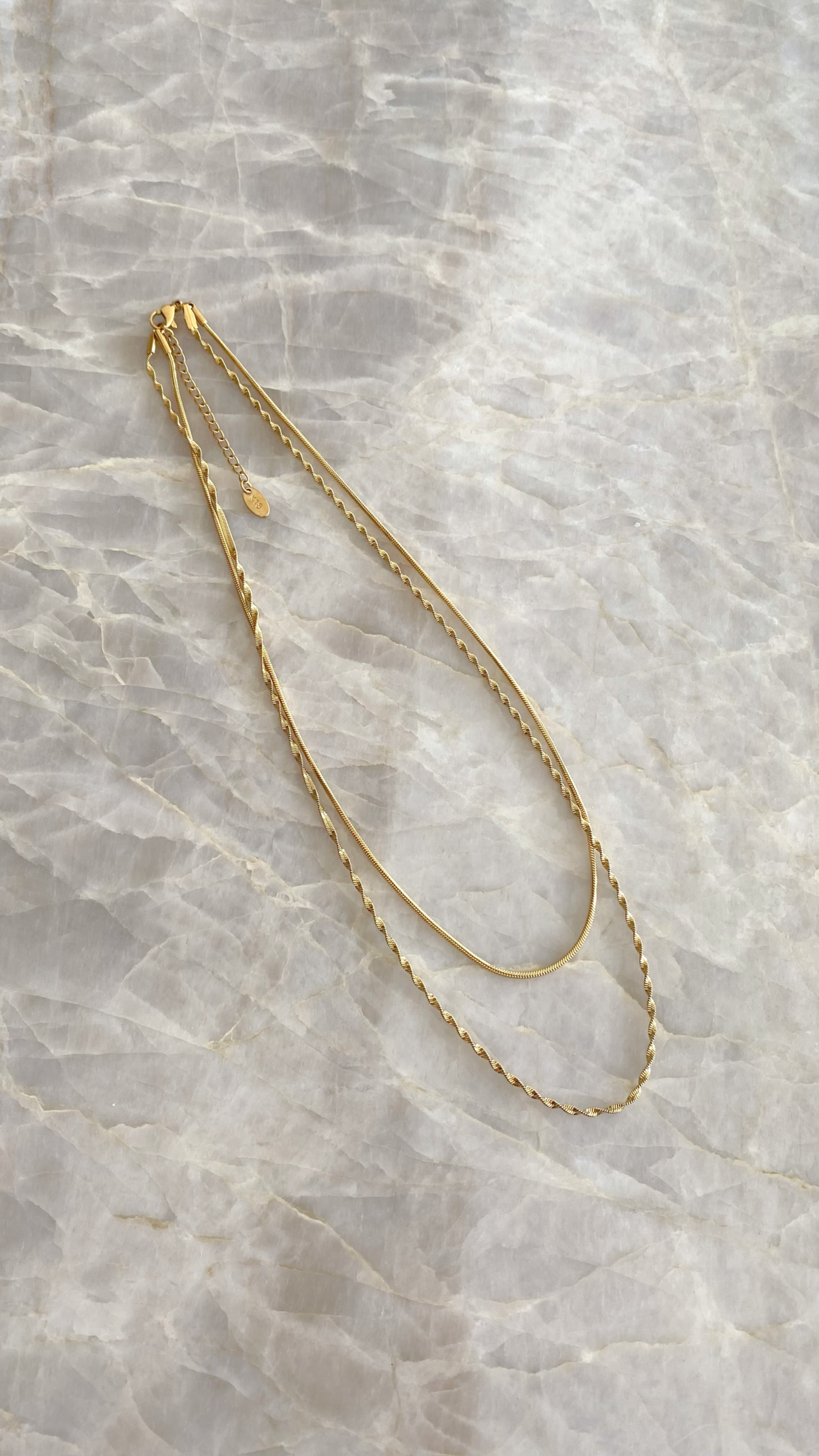 Sarah Twist Necklace Set - Gold-Sunshines Bliss