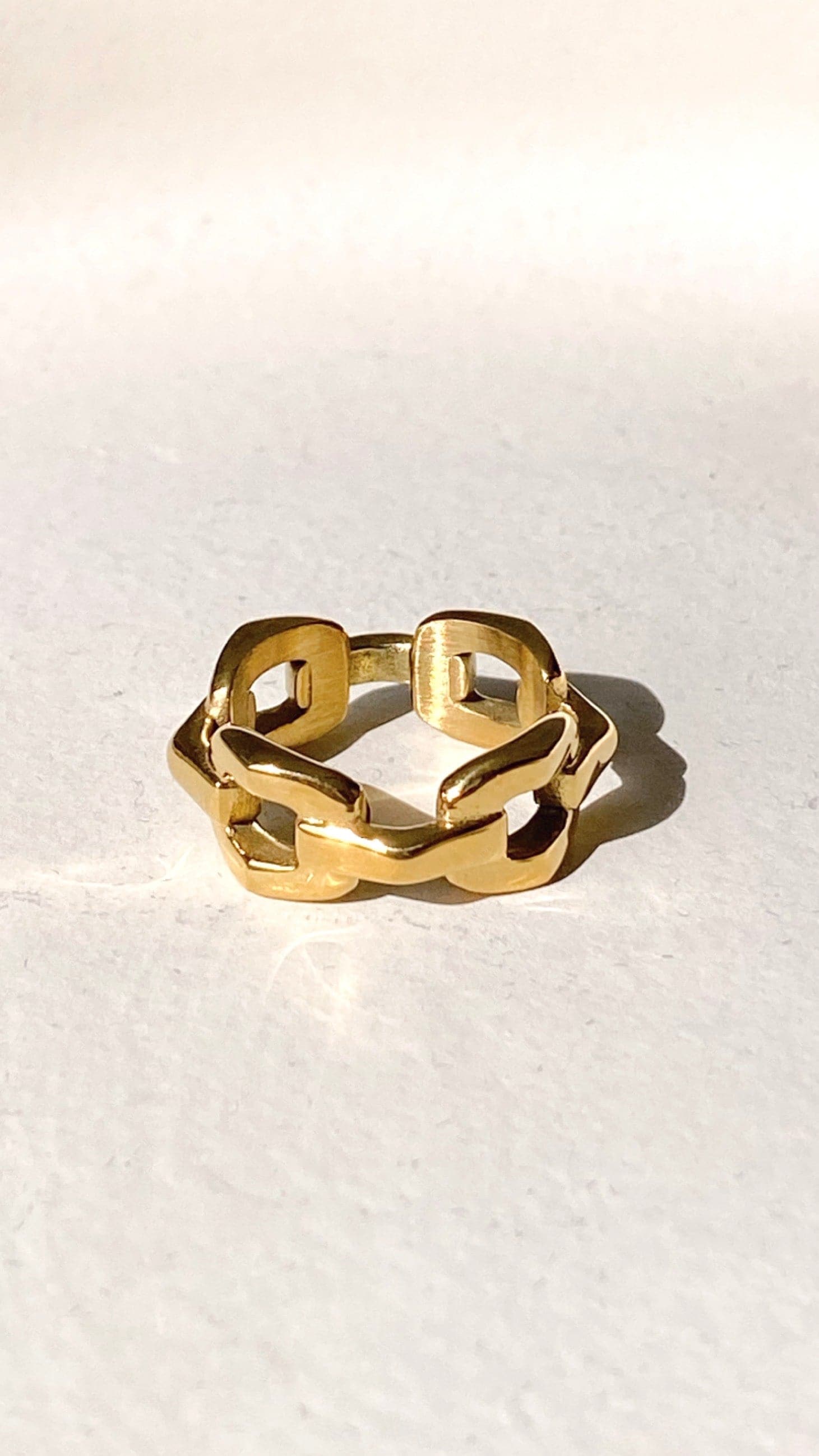 Chunky Chain Ring - Gold-Sunshines Bliss