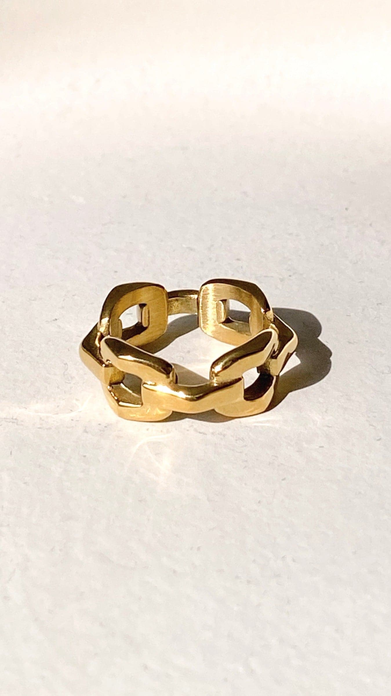 Chunky Chain Ring - Gold-Sunshines Bliss