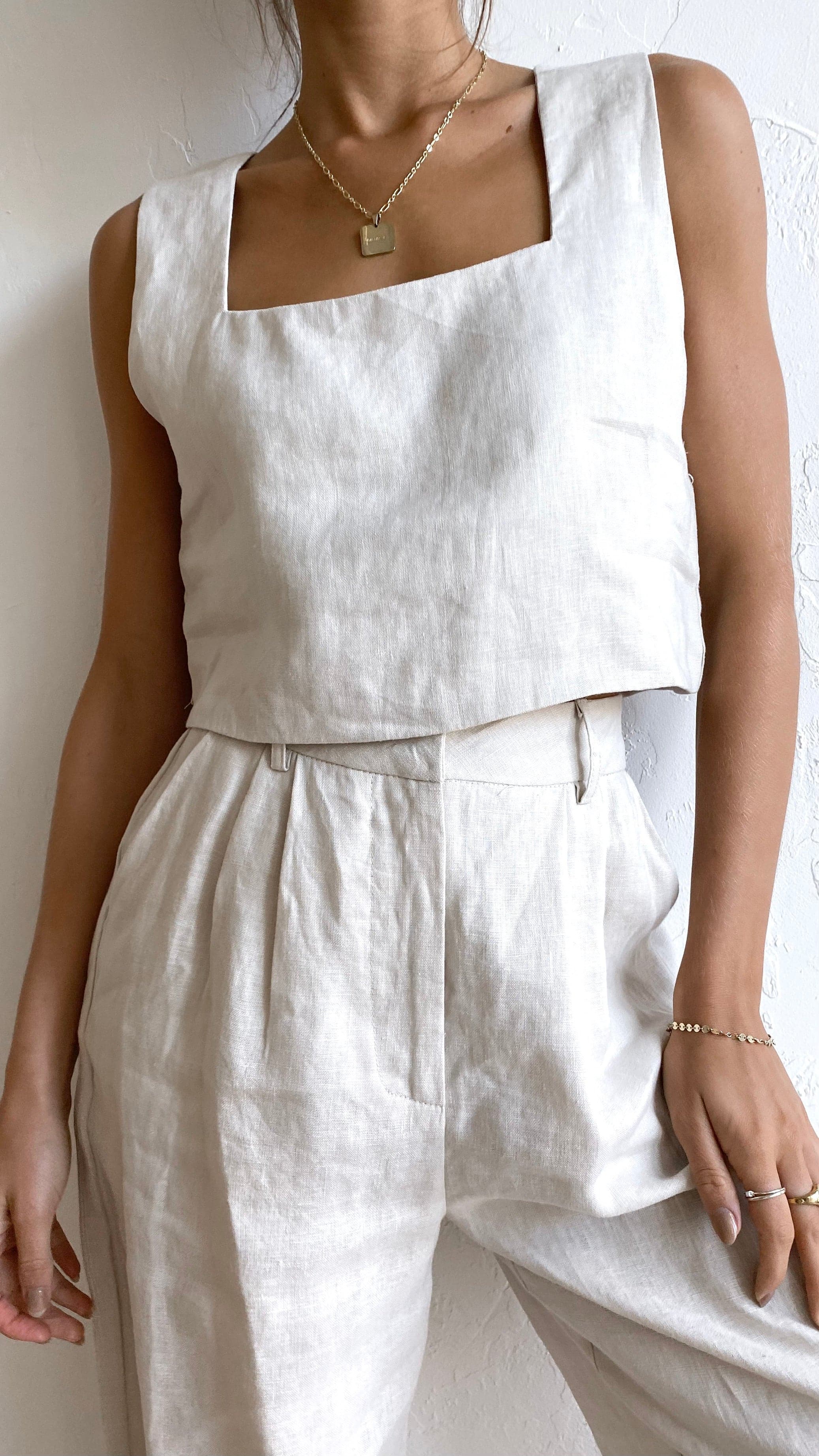 Tillie Crop Top - Oatmeal-Sunshines Bliss