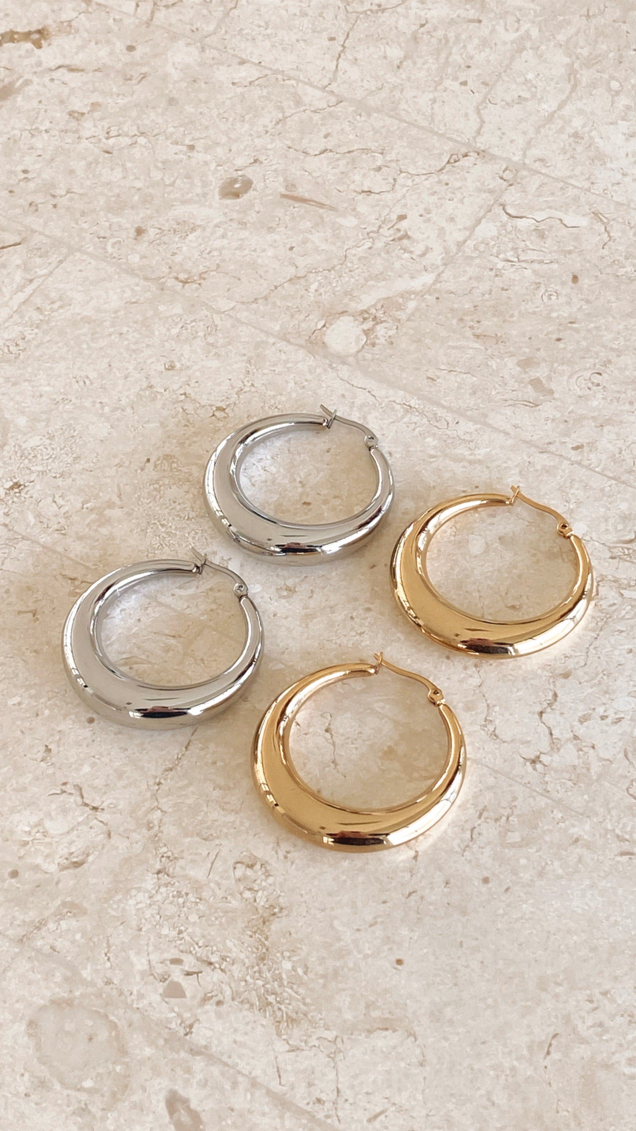 Large Essential Hoop - Silver-Sunshines Bliss