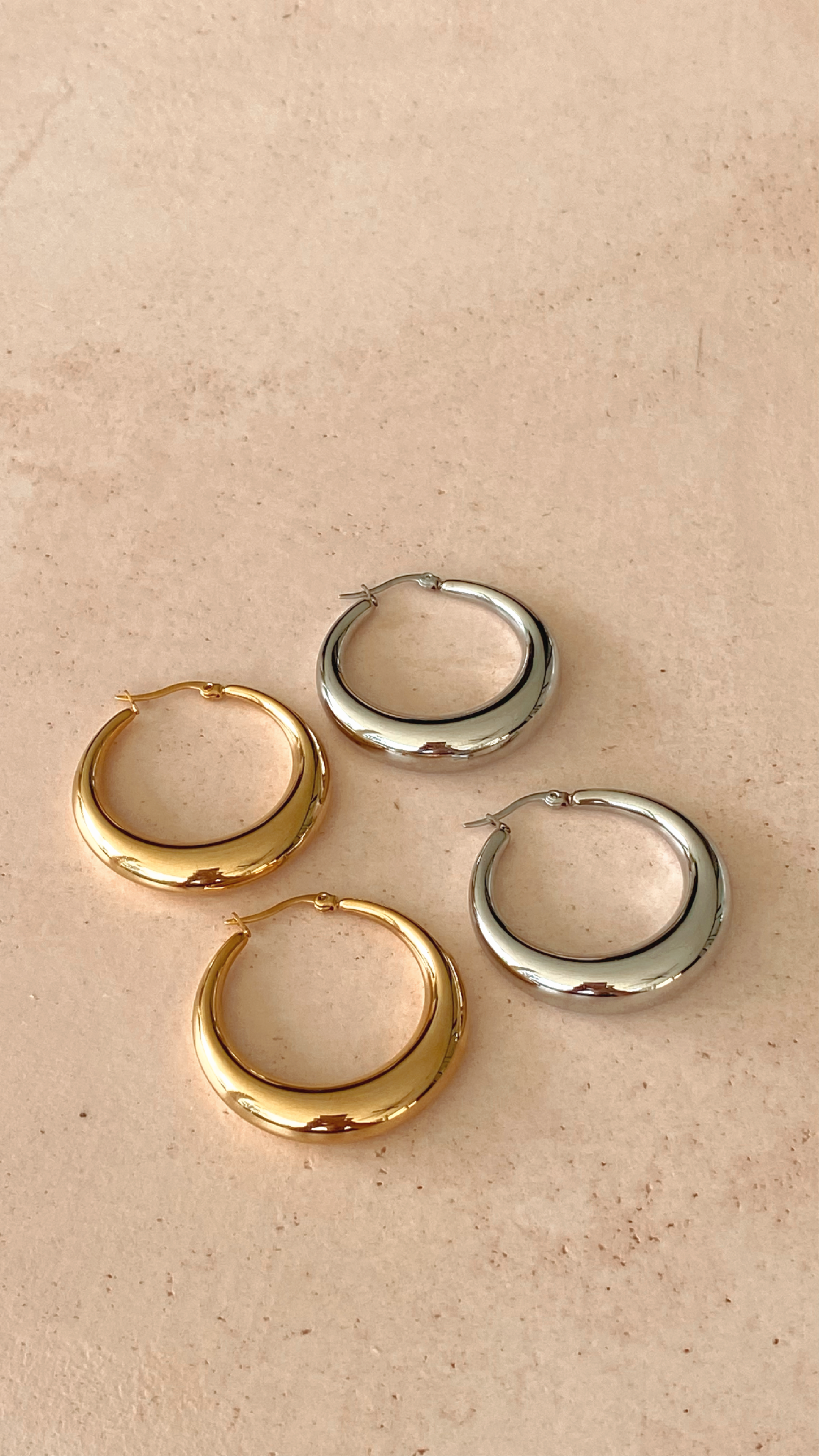 Large Essential Hoop - Silver-Sunshines Bliss