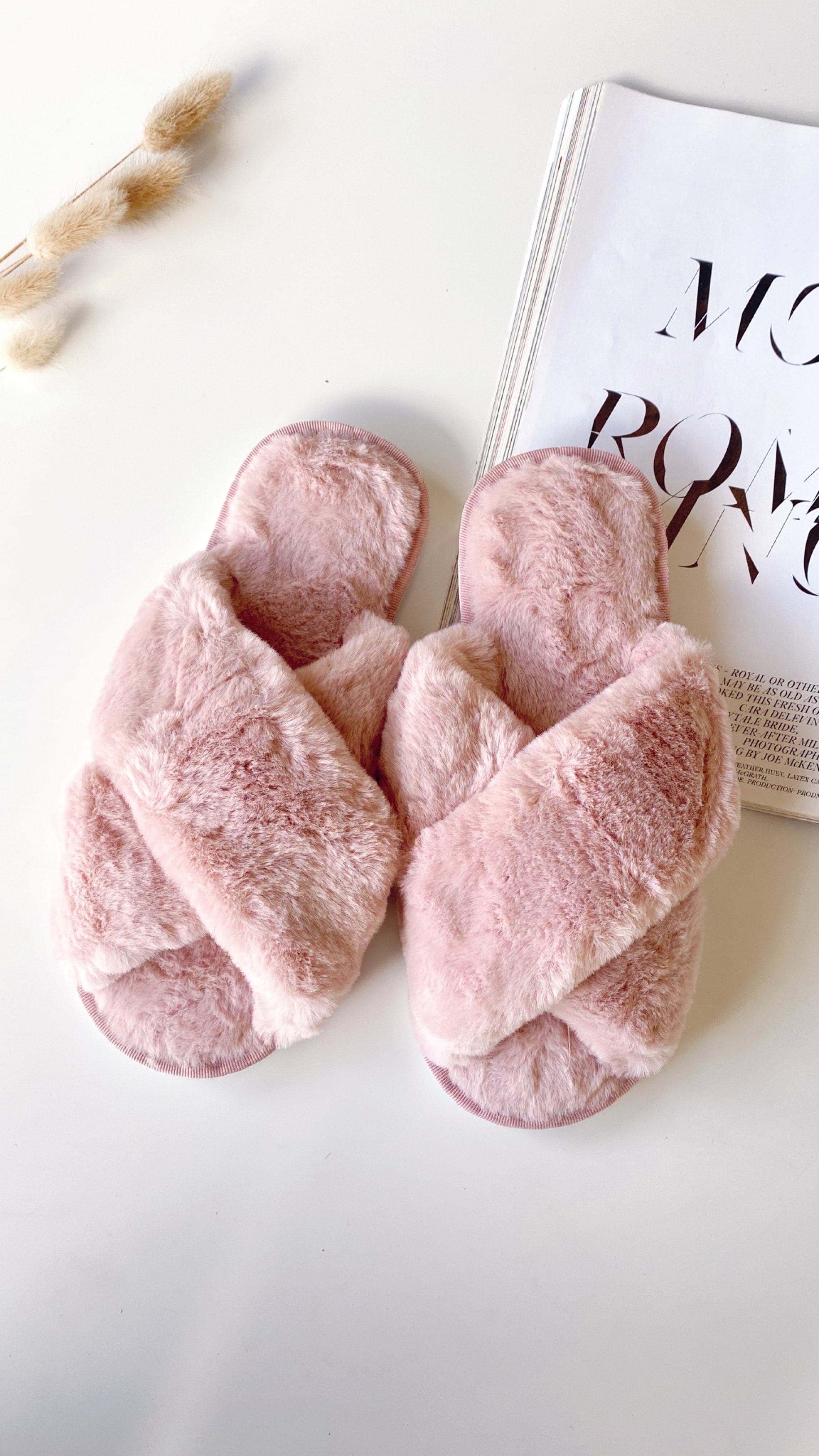 Jessica Fluffy Slippers - Light Pink-Sunshines Bliss