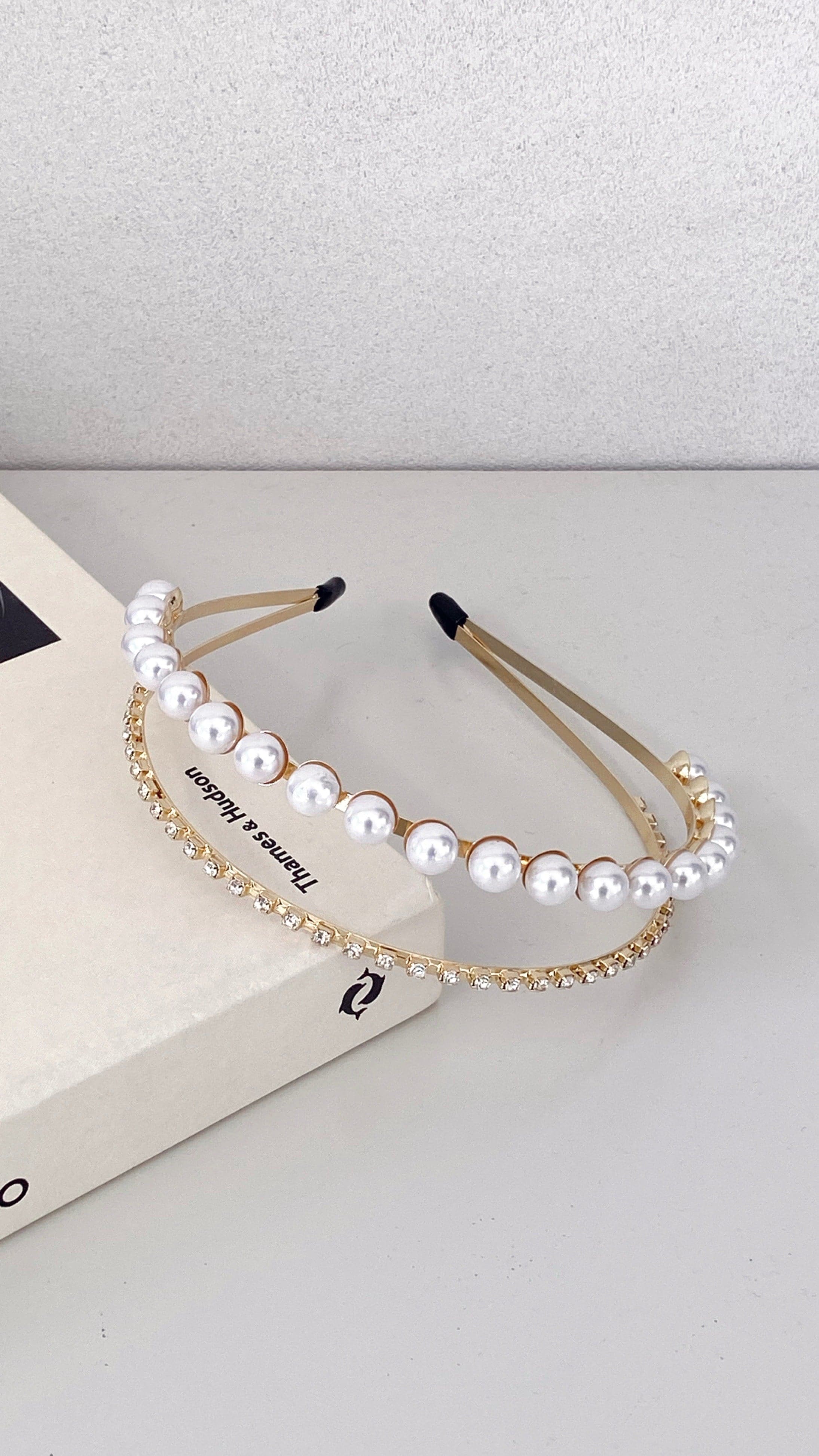 Sinclair Headpiece - Gold/Pearl-Sunshines Bliss