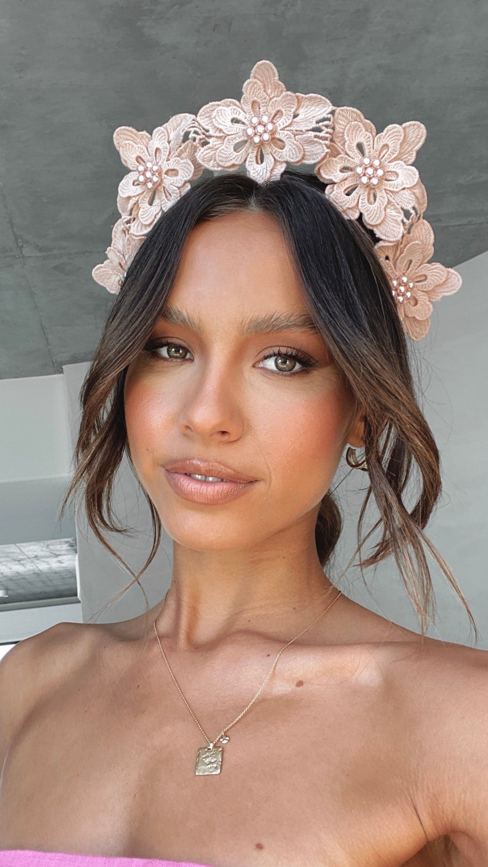 Sonya Headpiece - Pink-Sunshines Bliss