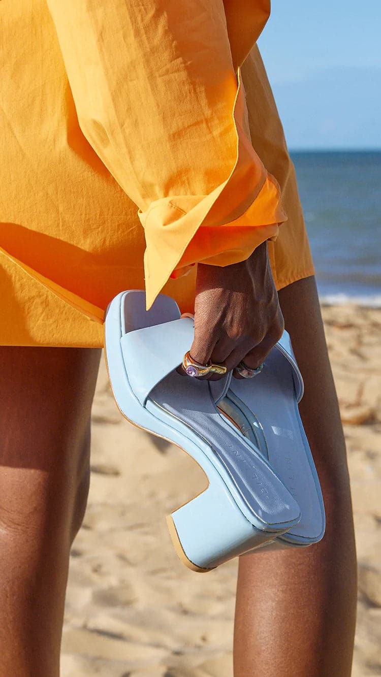 Indya Heel - Powder Blue Patent-Sunshines Bliss