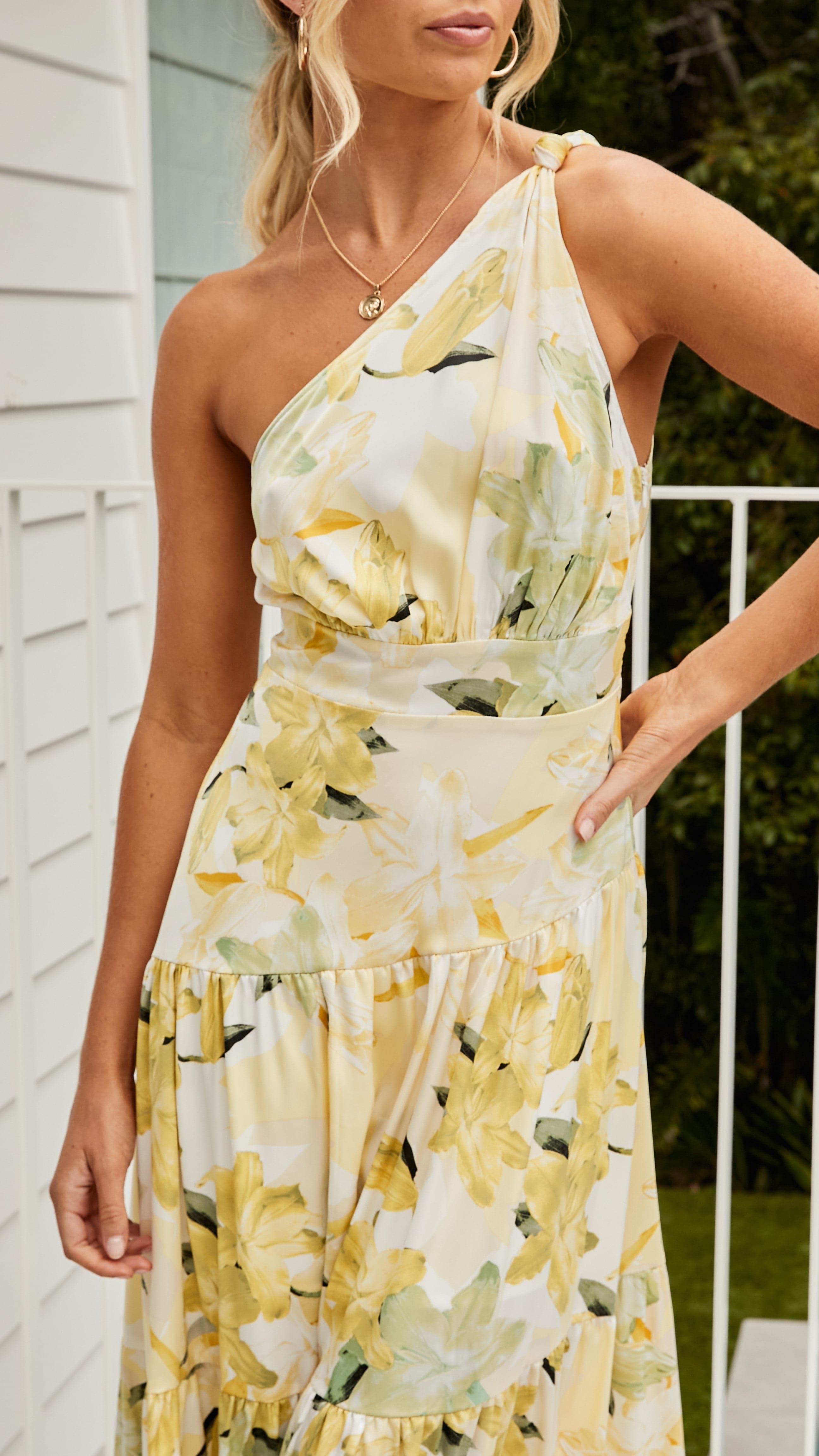 Jayma Maxi Dress - Yellow Floral-Sunshines Bliss