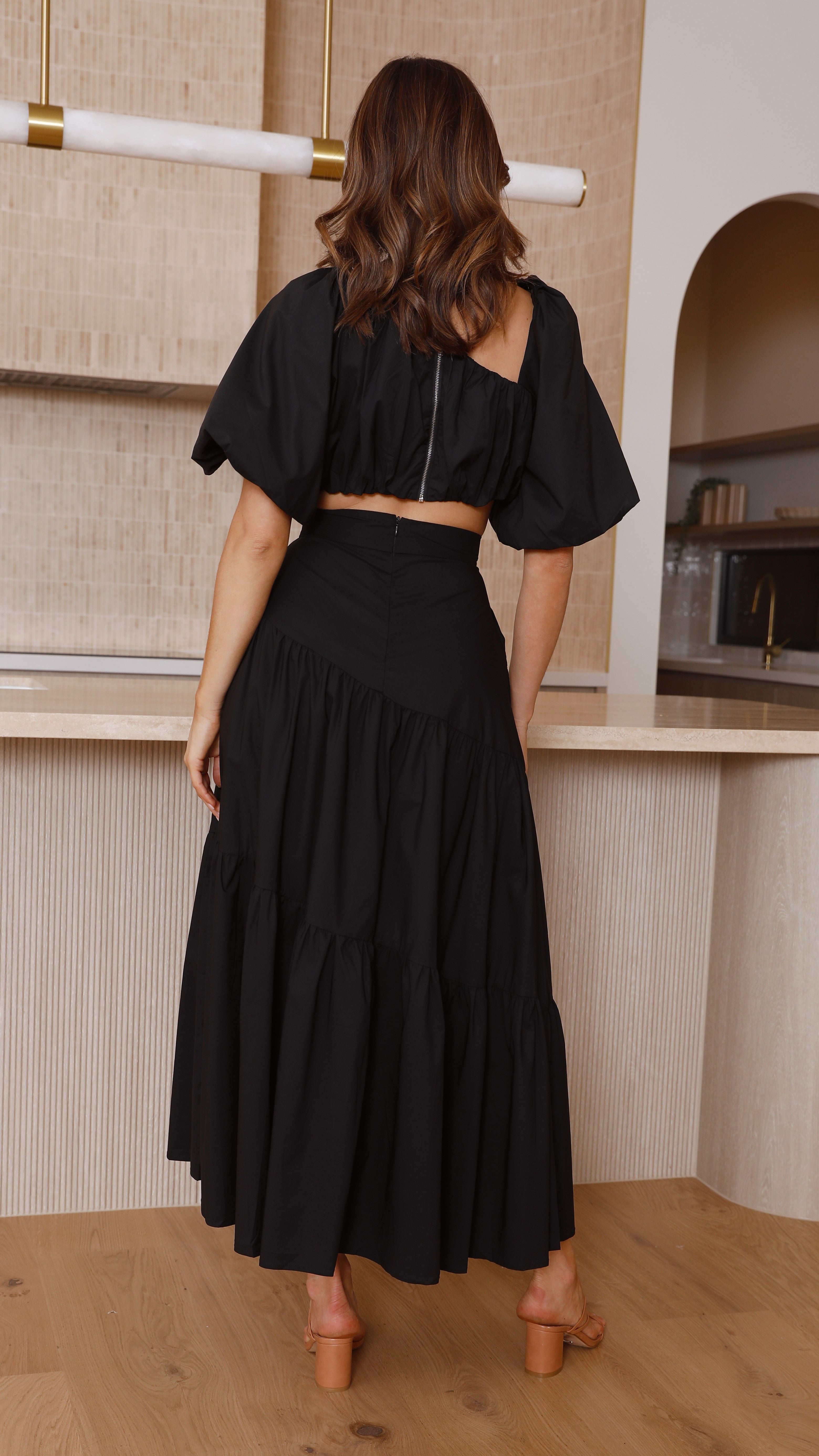 Jenni Maxi Skirt - Black-Sunshines Bliss