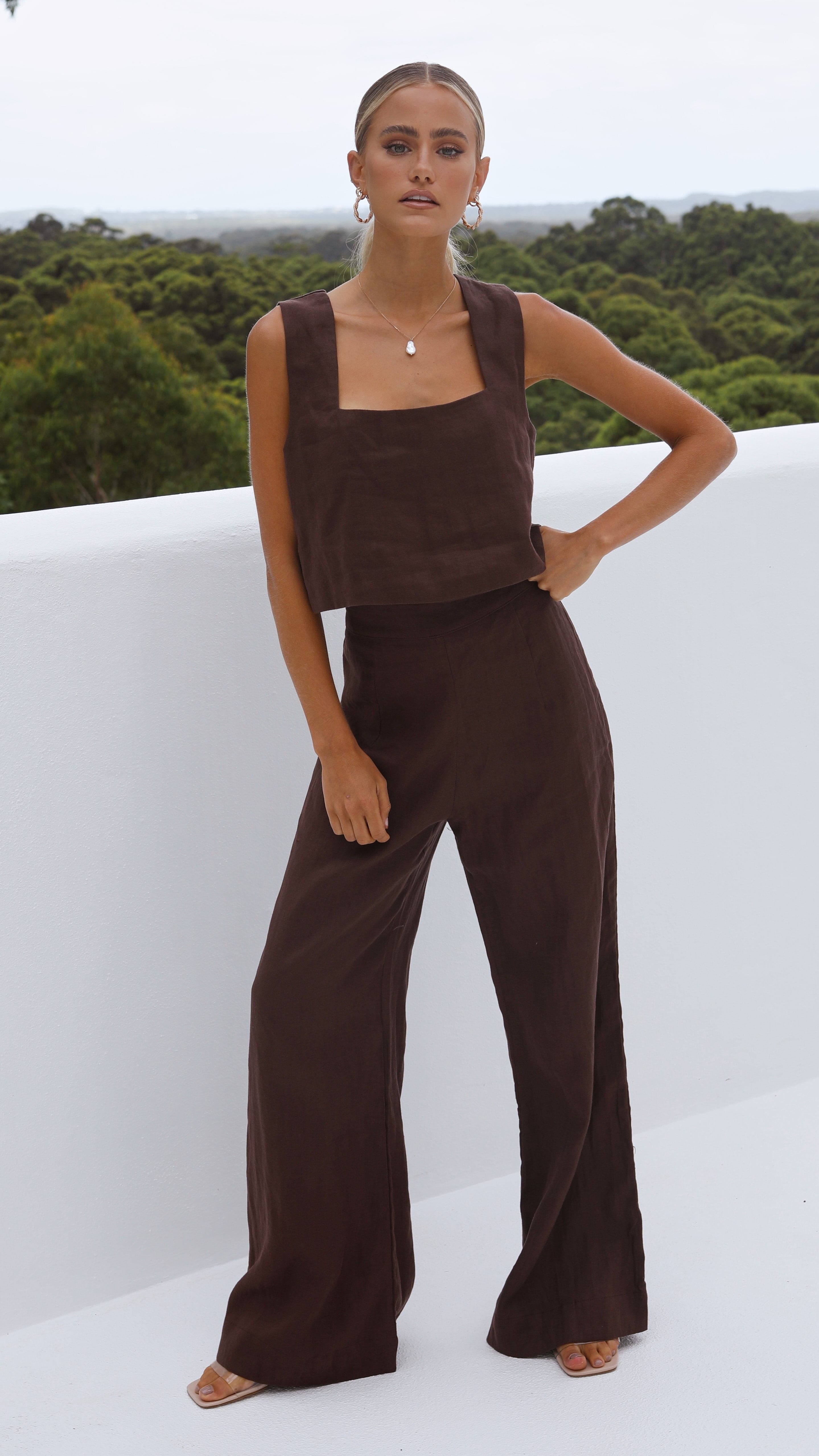 Tillie Crop Top - Chocolate-Sunshines Bliss