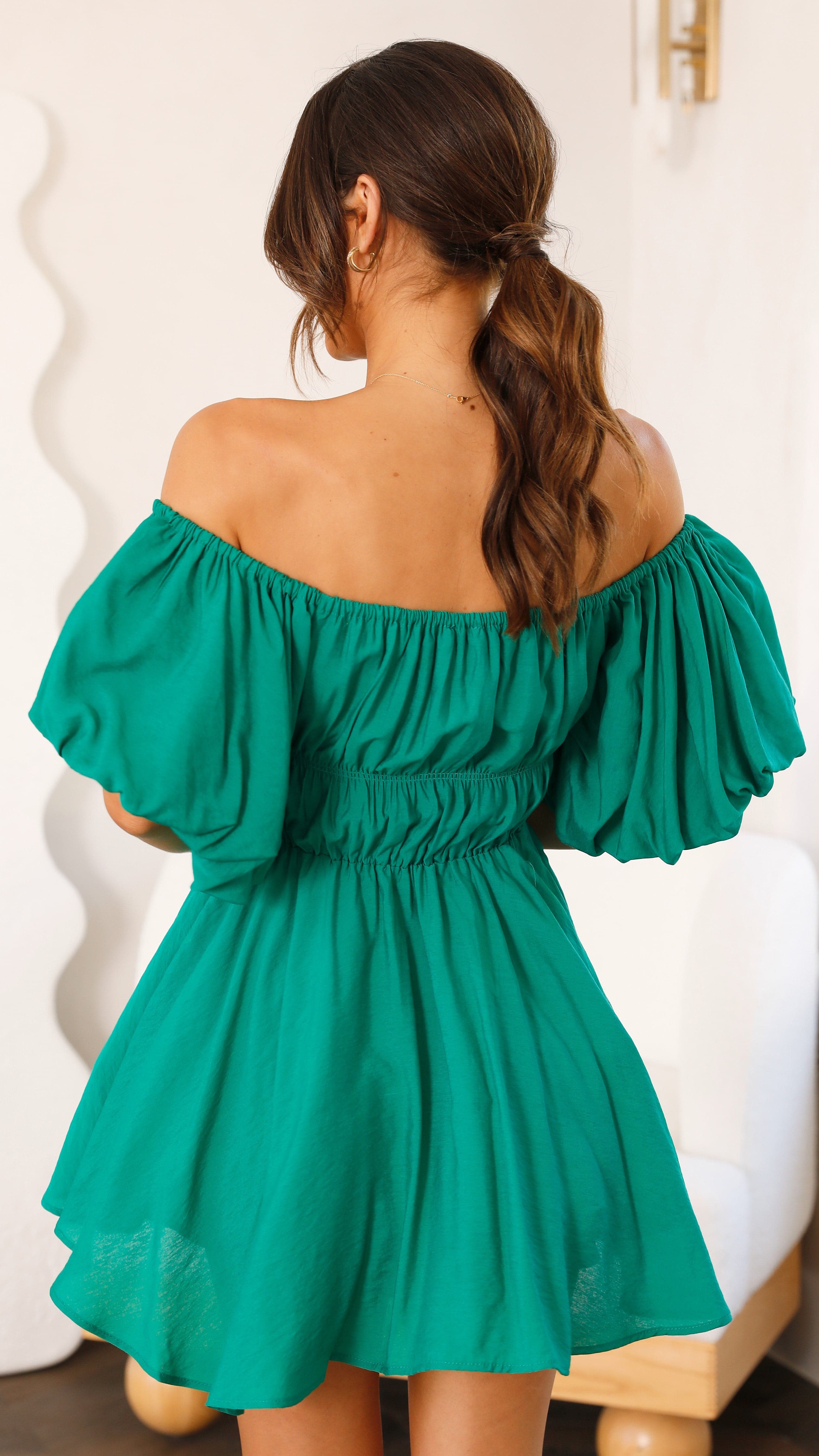 Adi Mini Dress - Green-Sunshines Bliss