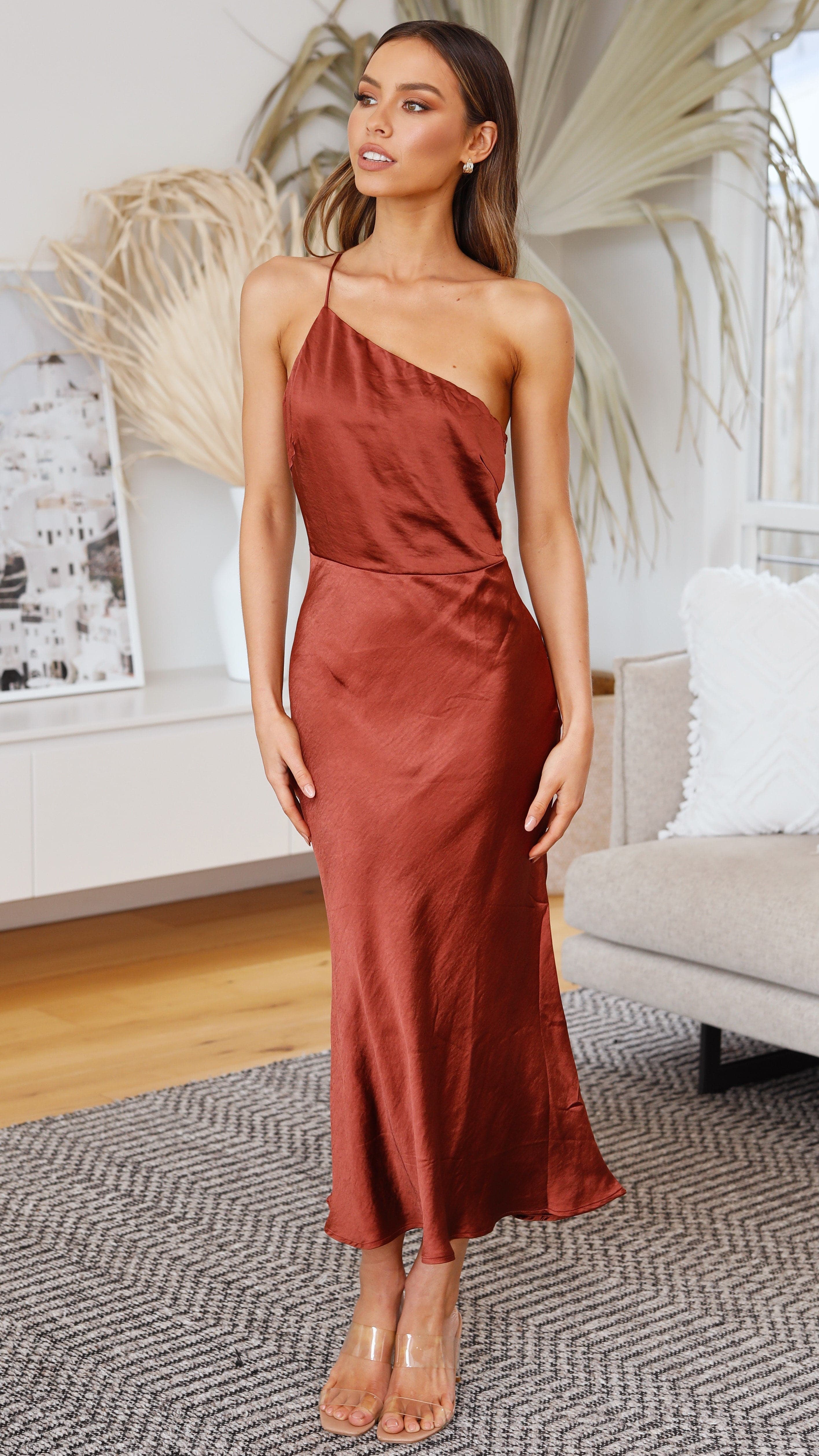 Kimbra Midi Dress - Rust-Sunshines Bliss