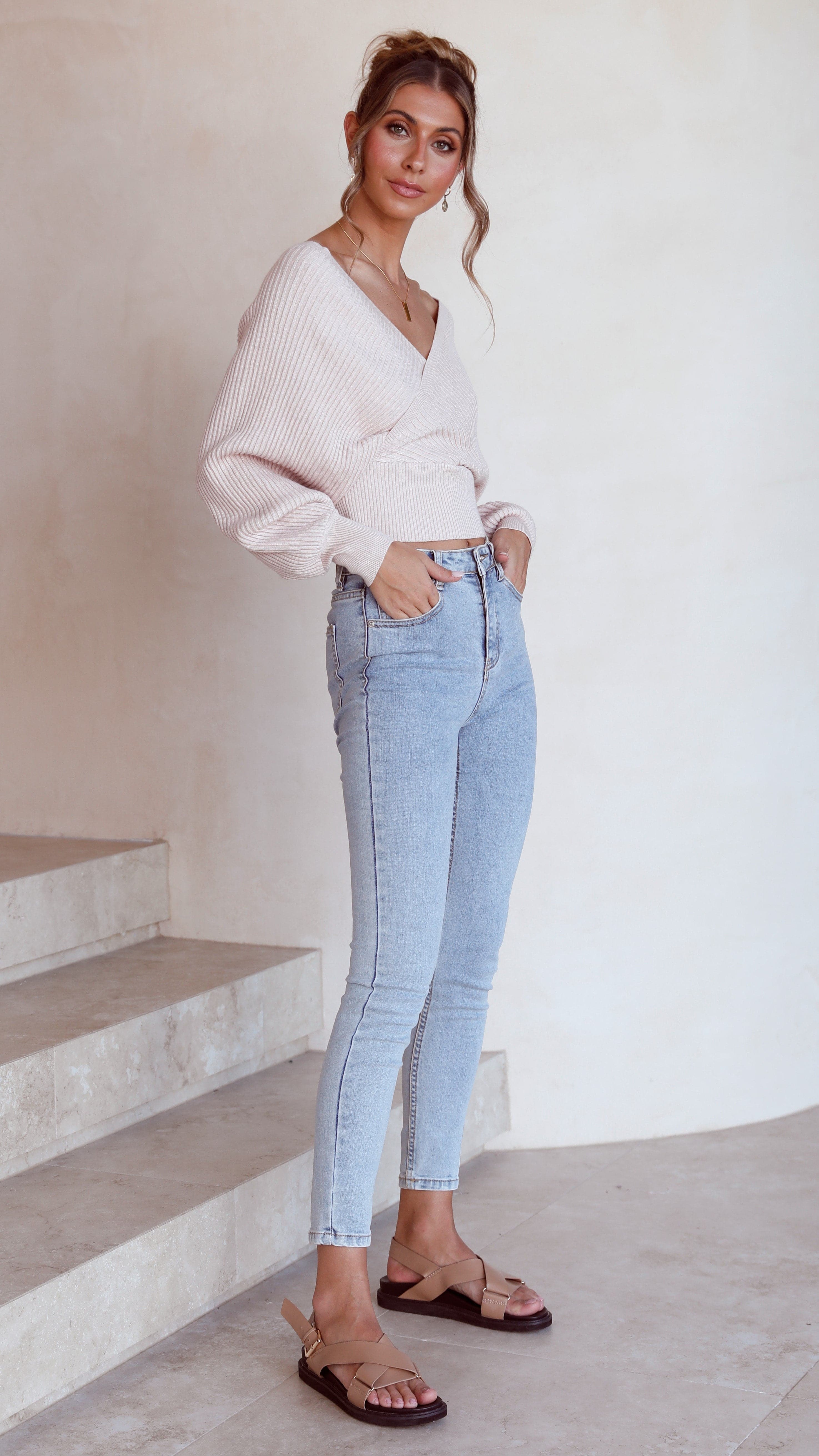 Posse Knit Top - Blush-Sunshines Bliss