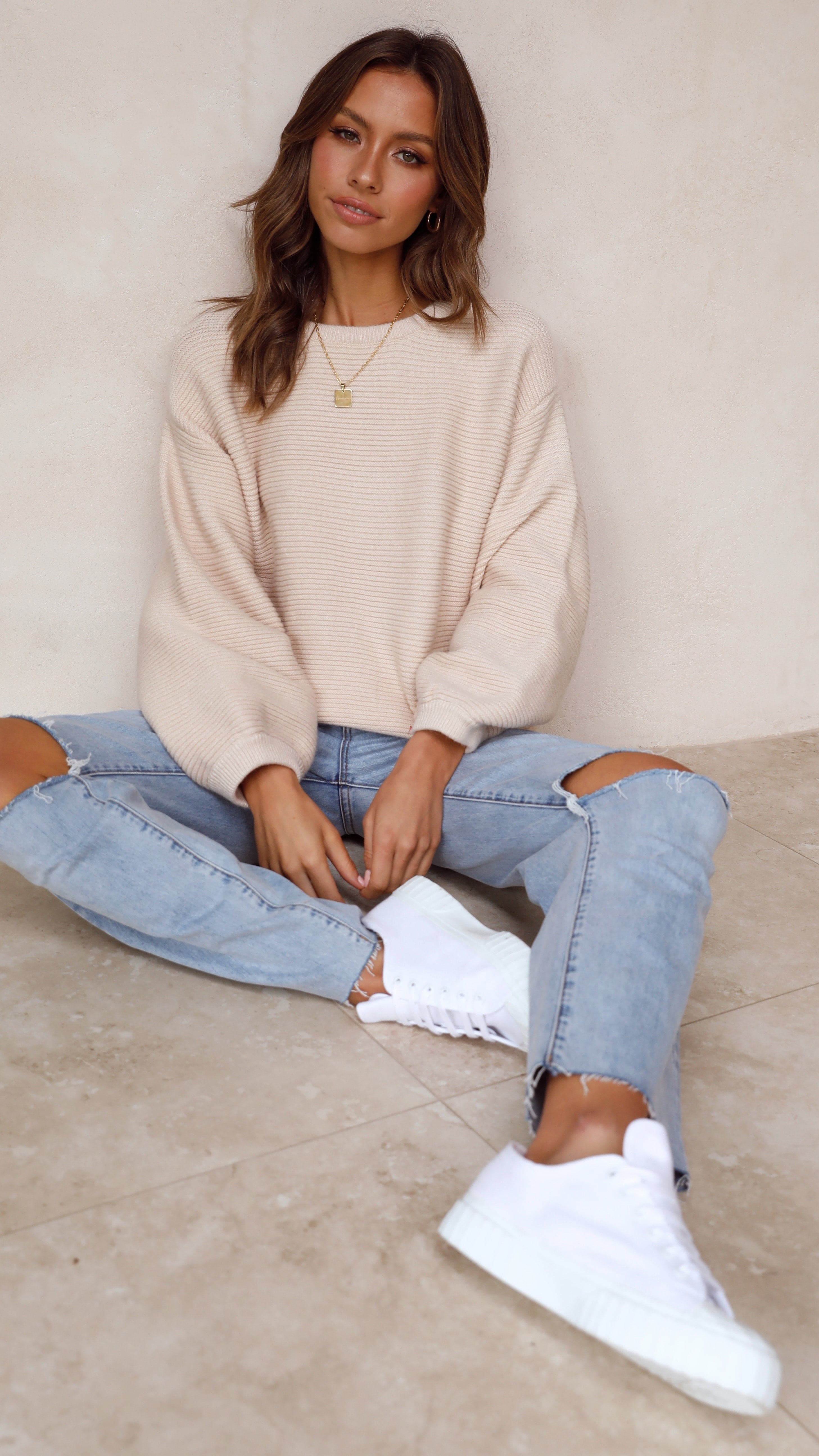 Carmel Knit - Beige-Sunshines Bliss