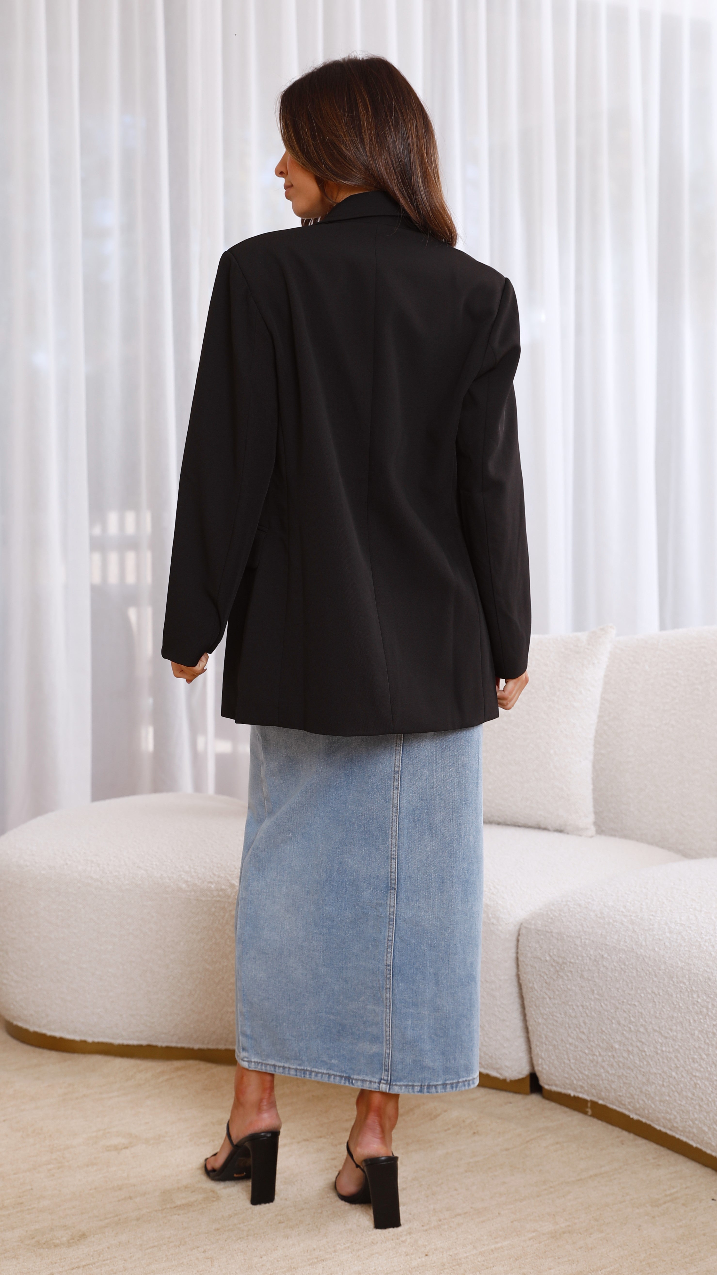 Bungalow Blazer - Black-Sunshines Bliss