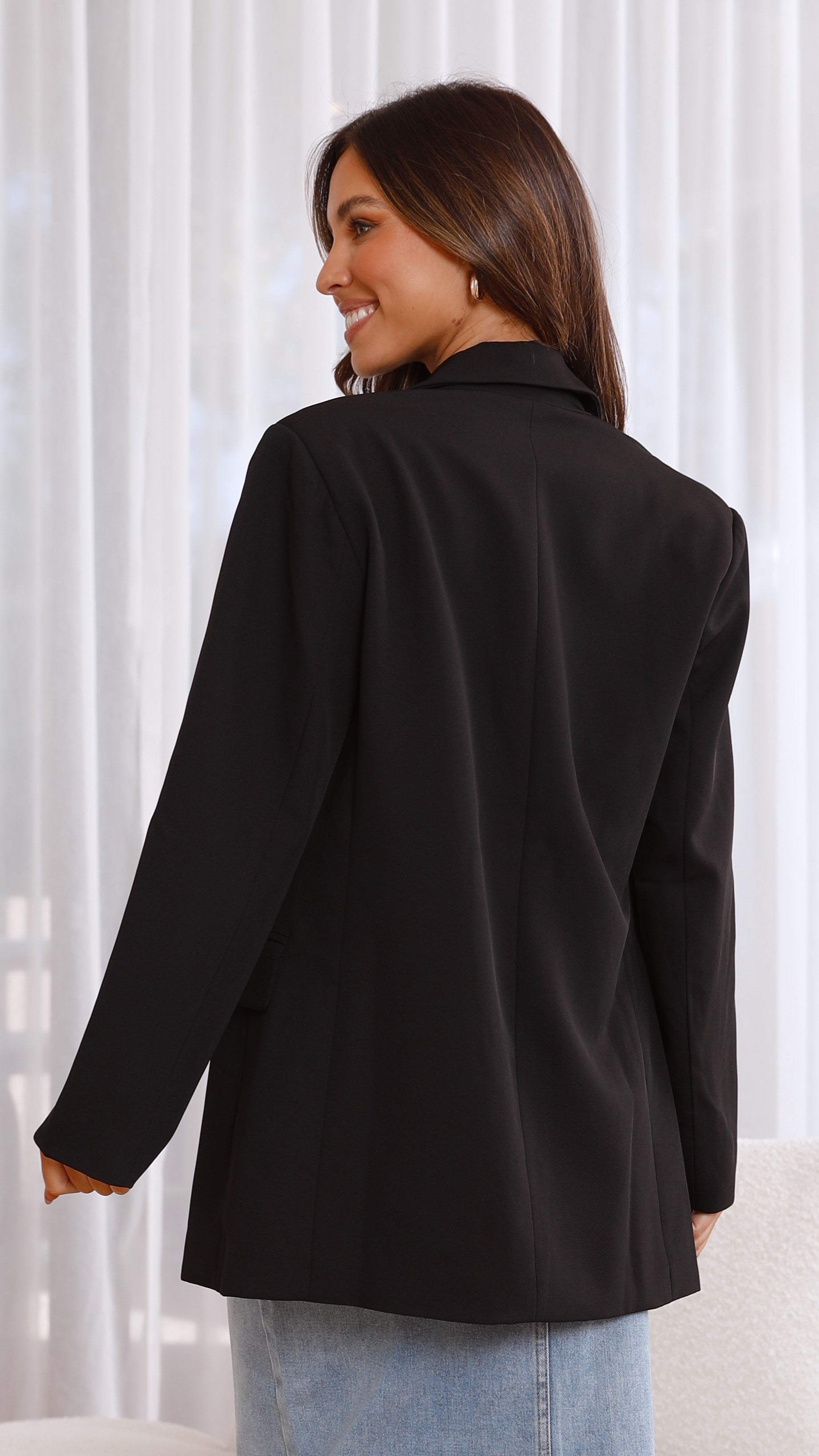 Bungalow Blazer - Black-Sunshines Bliss