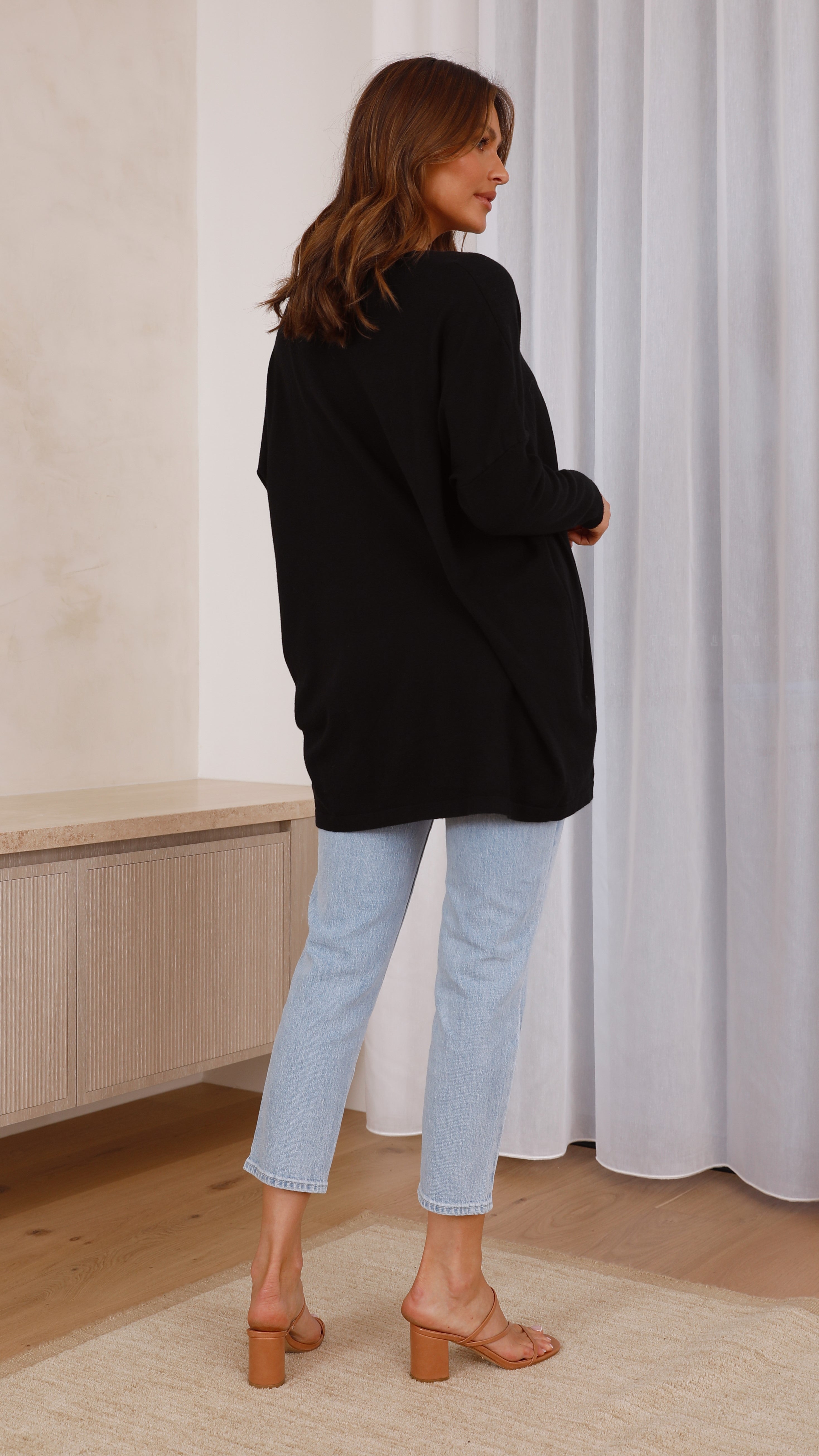 Laura Knit Top - Black-Sunshines Bliss