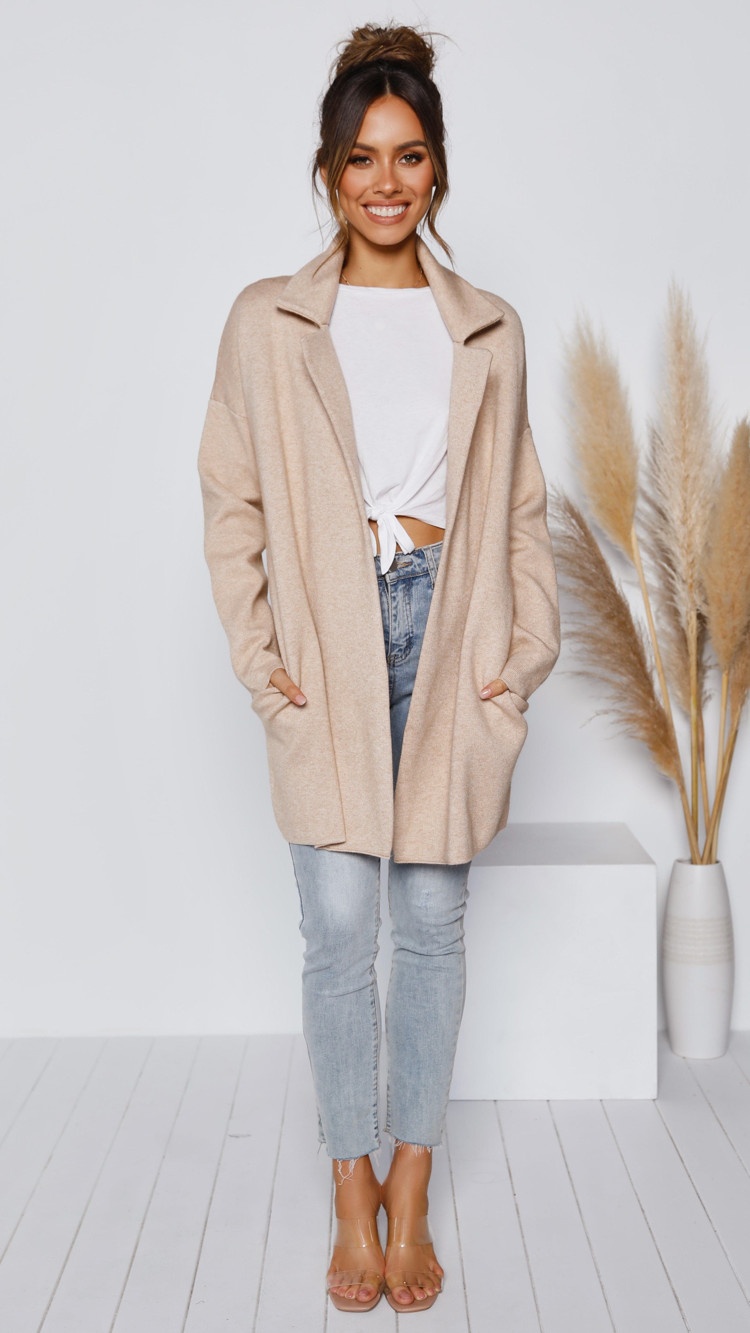 Zuzu Coatigan - Oatmeal-Sunshines Bliss