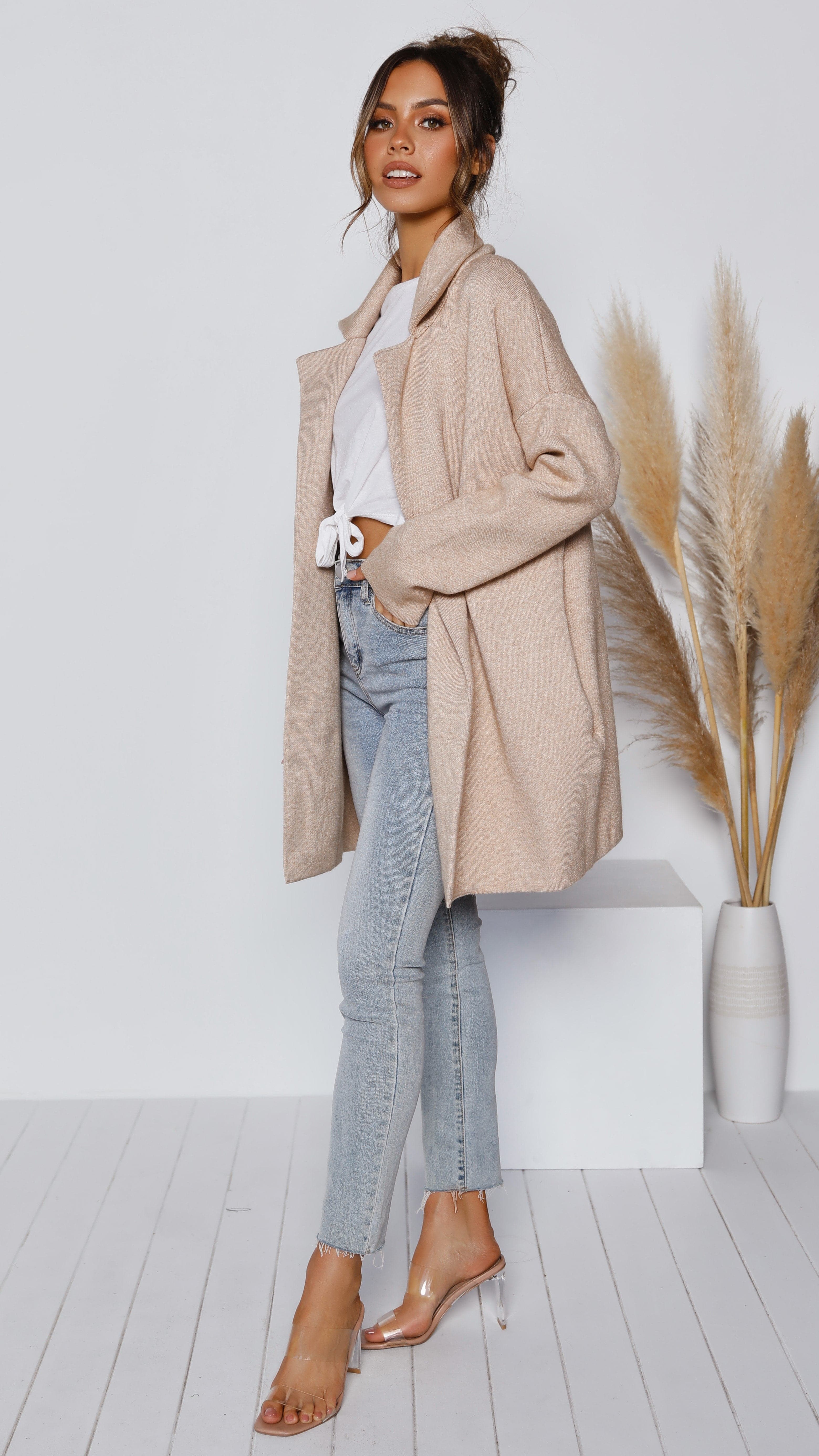 Zuzu Coatigan - Oatmeal-Sunshines Bliss