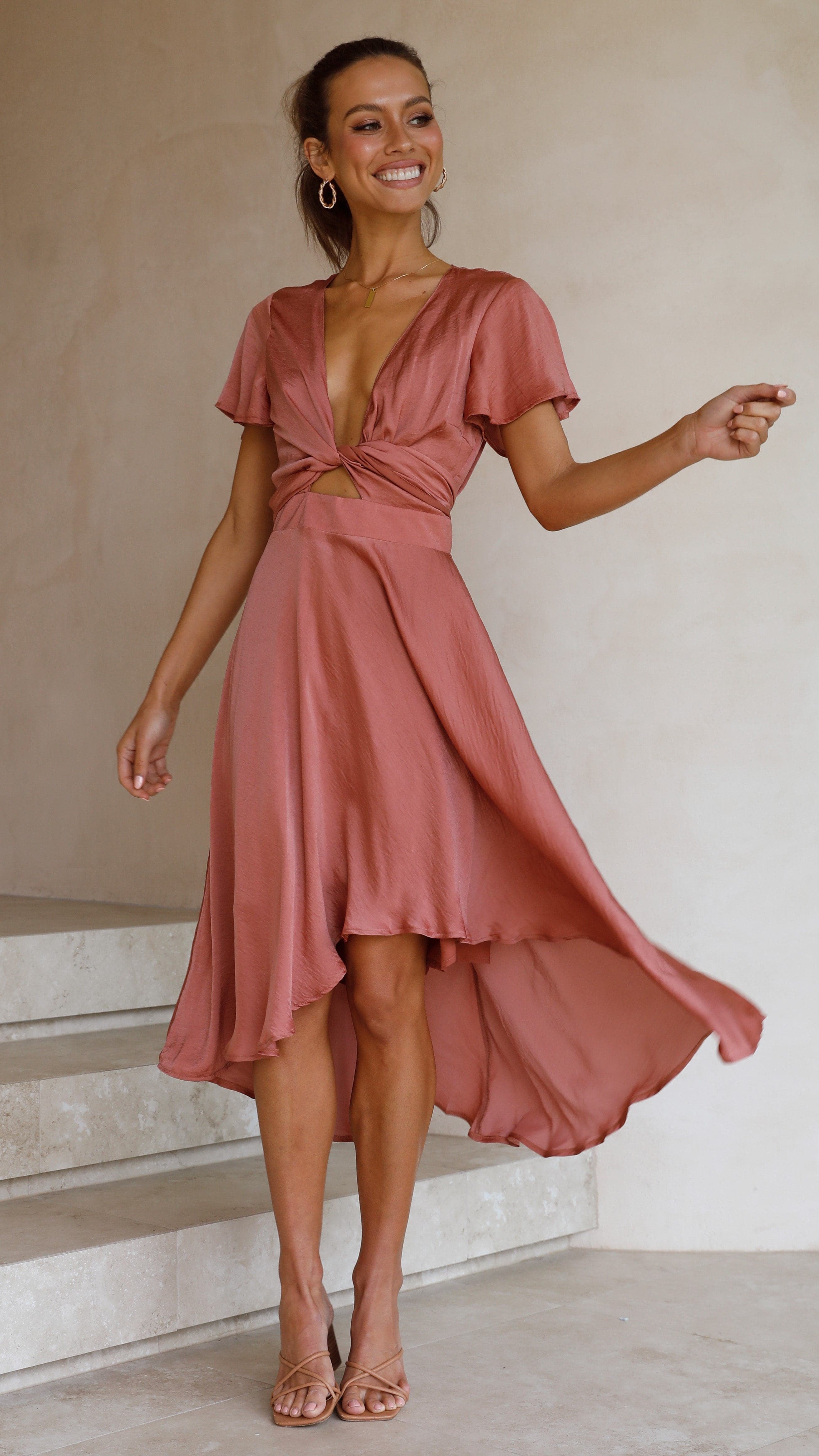 Sunny Daze Dress - Baked Rose-Sunshines Bliss