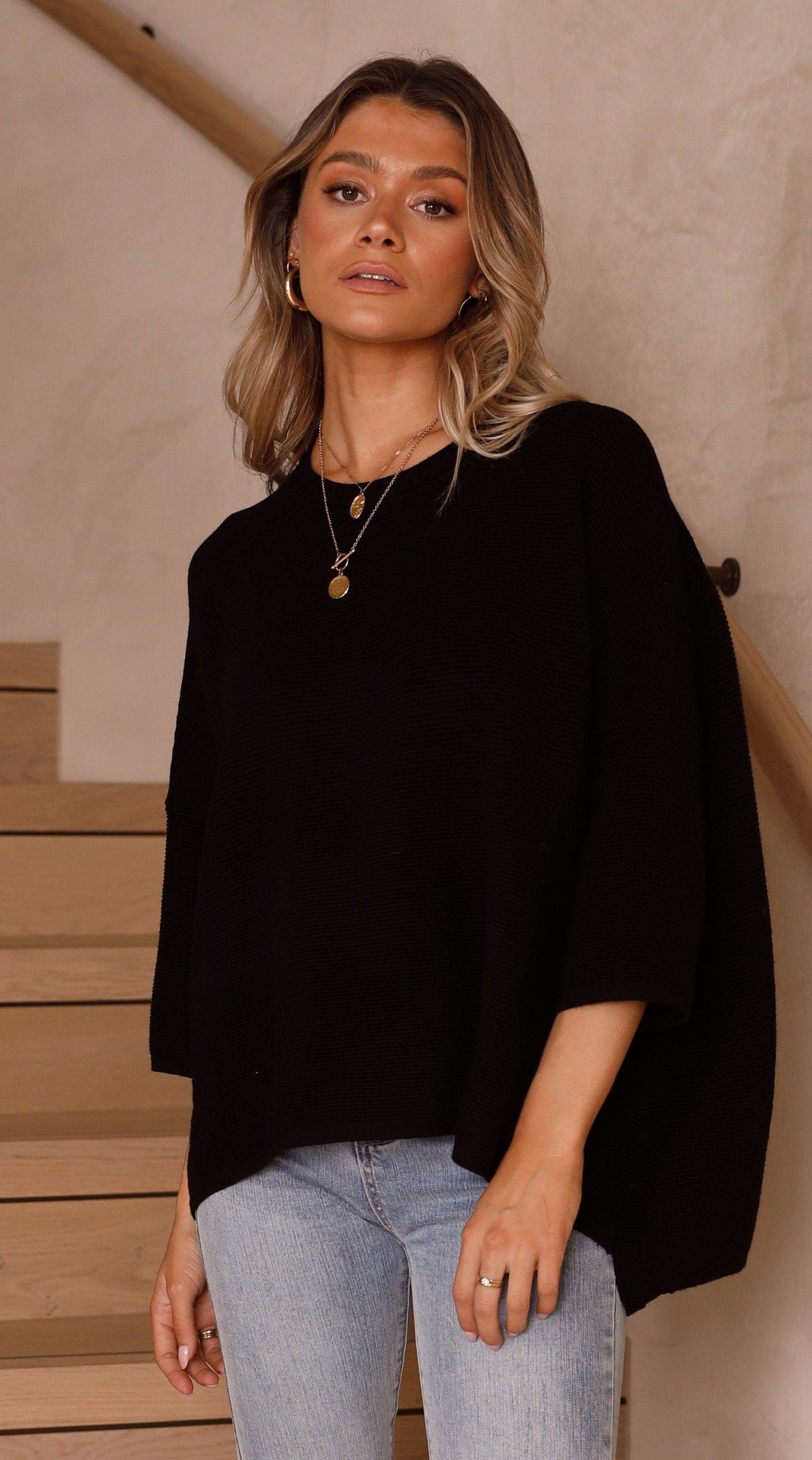 Whispers in the Moment Knit - Black-Sunshines Bliss