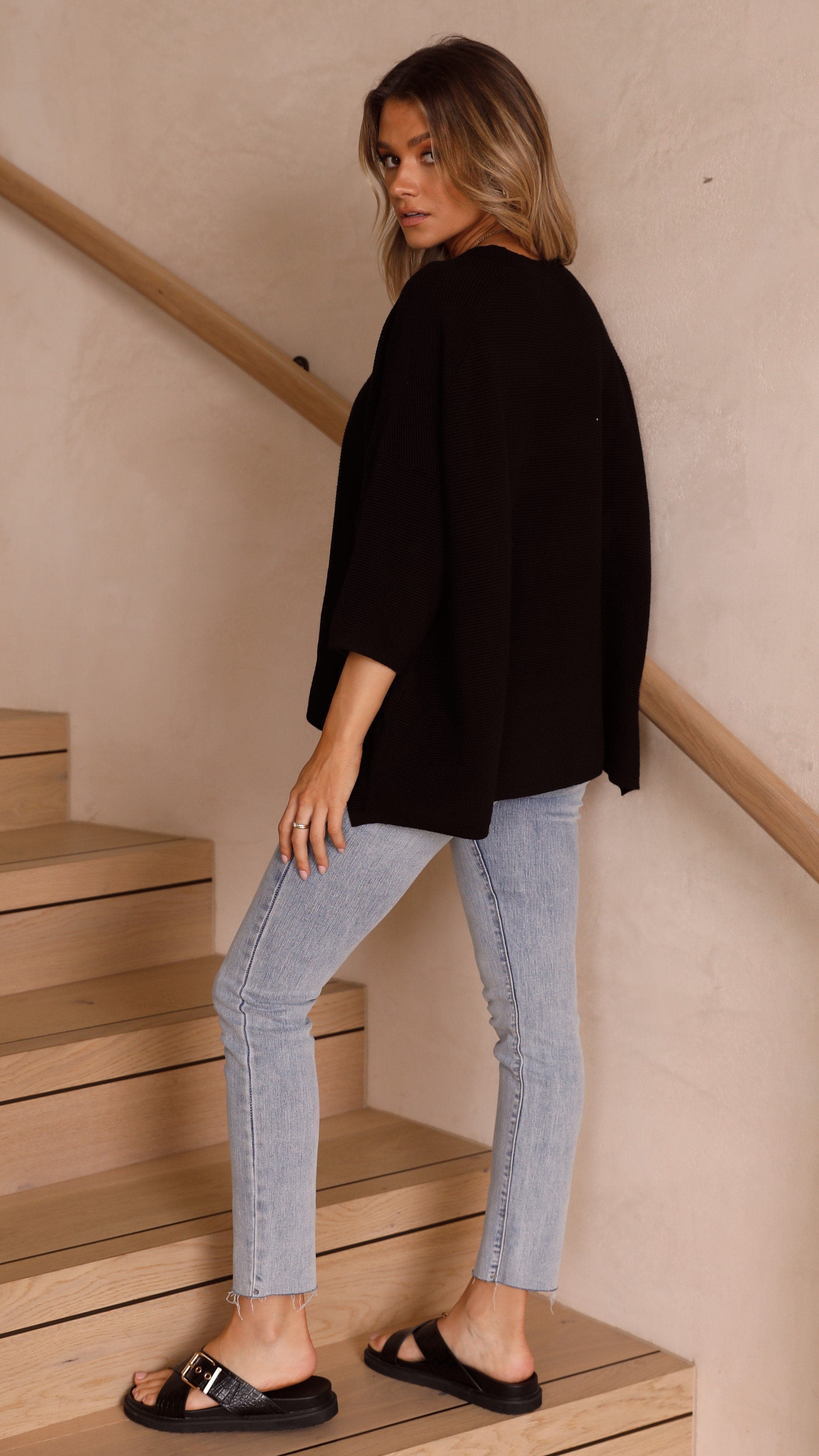 Whispers in the Moment Knit - Black-Sunshines Bliss