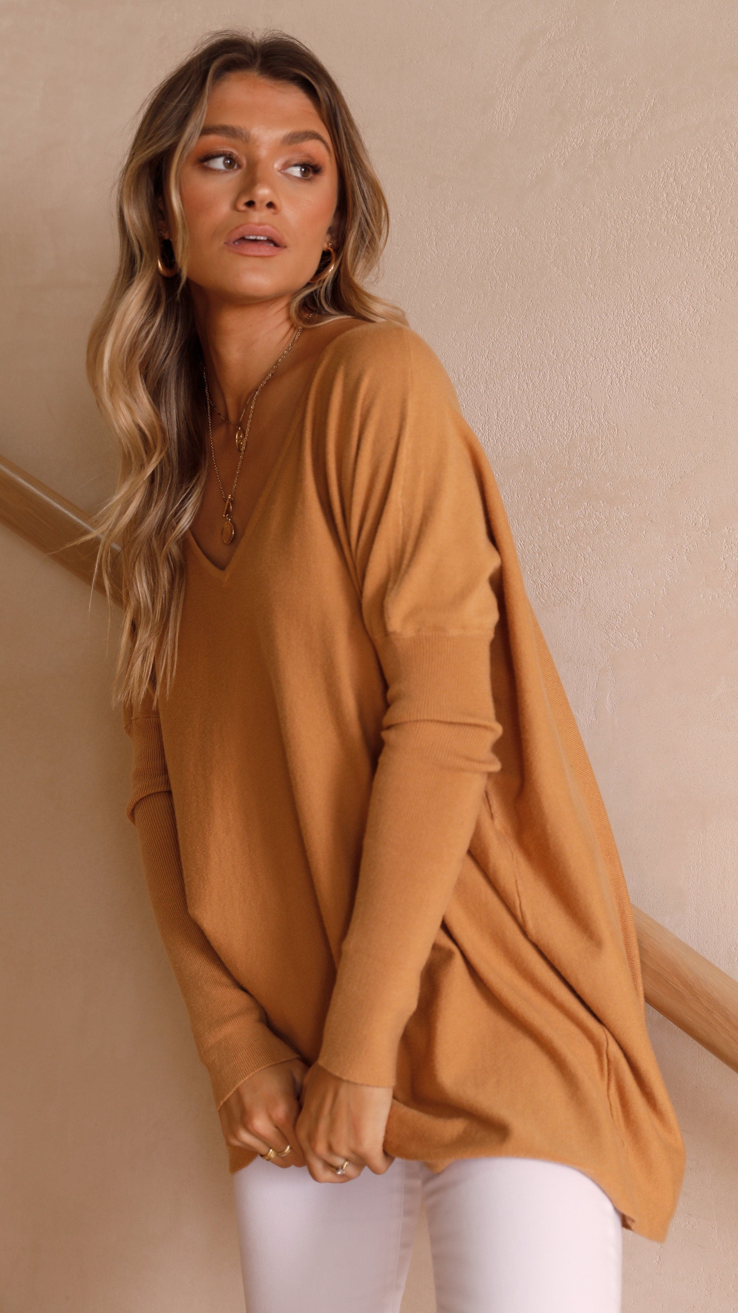 Amalia Knit Top - Tan-Sunshines Bliss